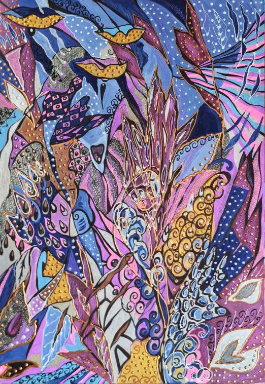 Ирина Шумская (Авторская графика - 
                  50 x 70 см) Ночные забавы