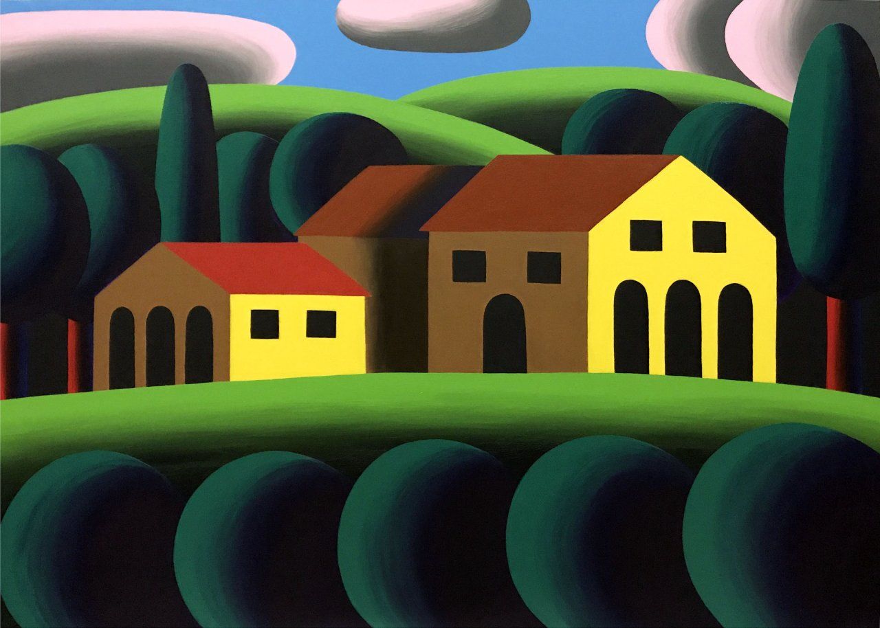 Олег Хвостов (Картина, живопись - 
                  140 x 100 см) Дом в Тоскане