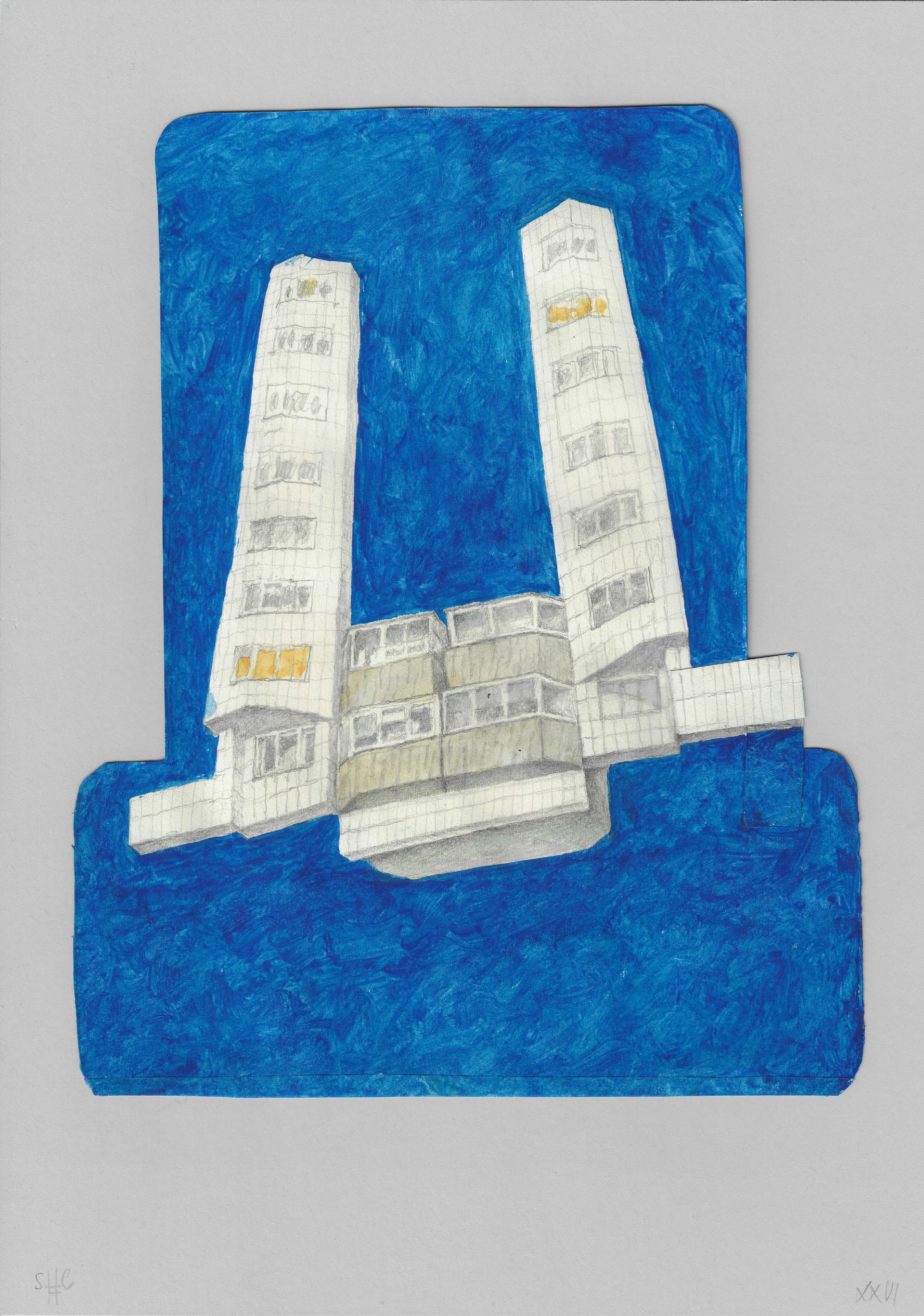 Егор Щаблыкин (Авторская графика - 
                  21 x 29 см) Графическая серия "Воздушные замки"