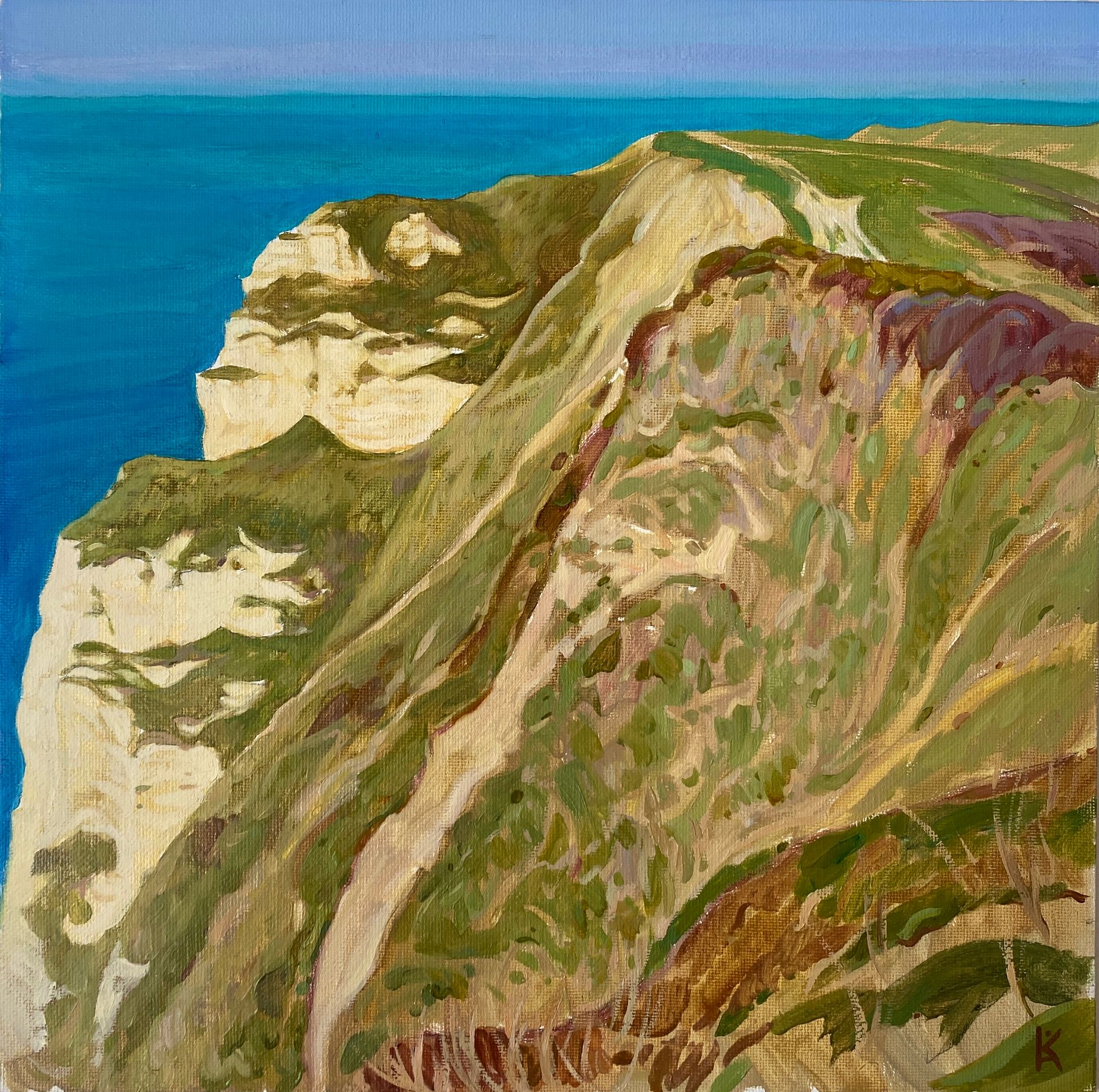 Алексей Кротов (Авторская графика - 
                  30 x 30 см) Скалы в Нормандии