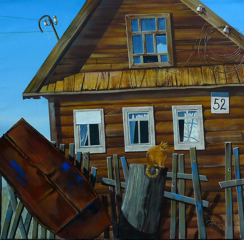 Динара Хёртнагль (Авторская графика - 
                  100 x 100 см) Рыжий сторож