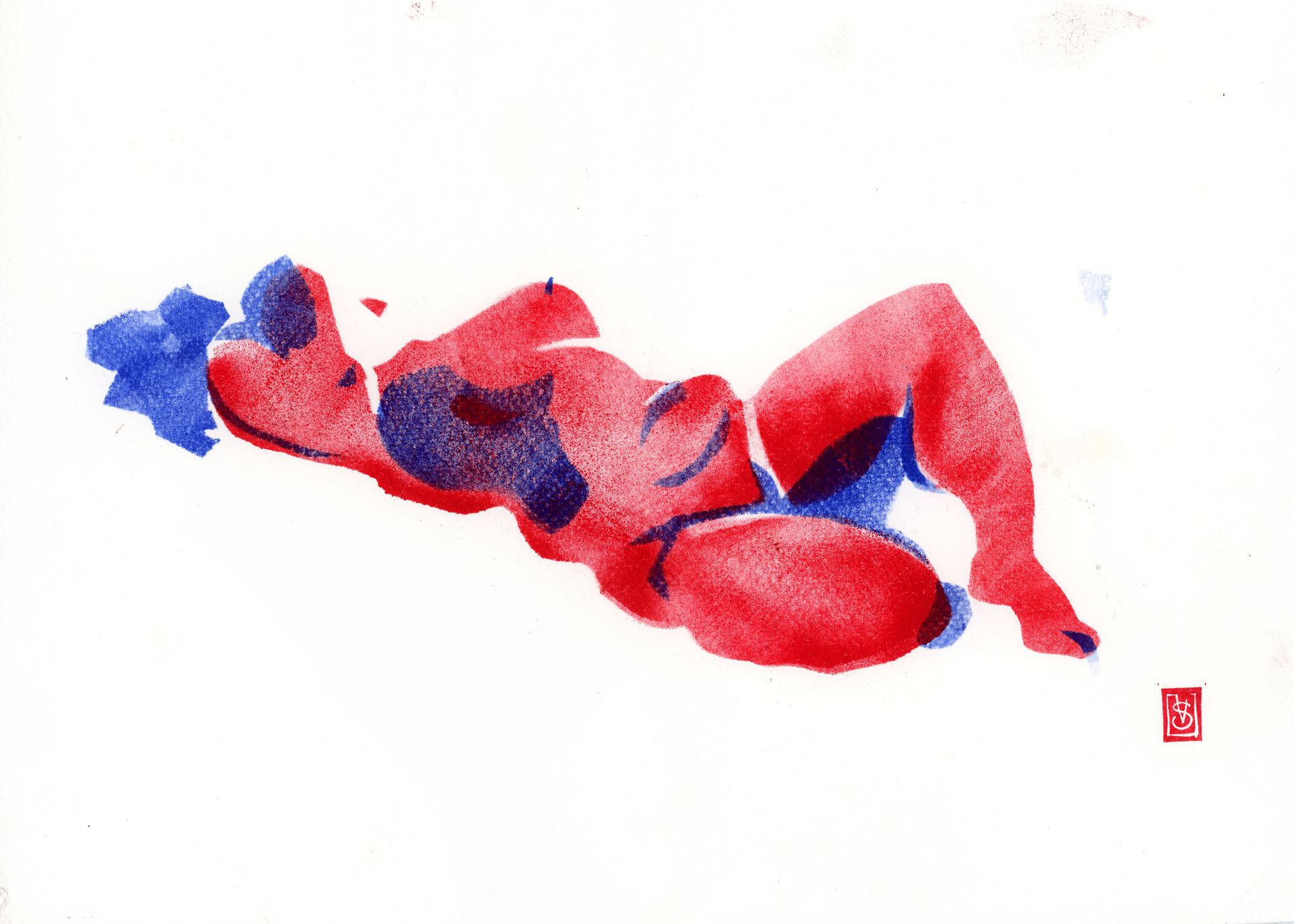 Виктория Севастьянова (Графика печатная - 
                  38 x 28 см) Красная фигура