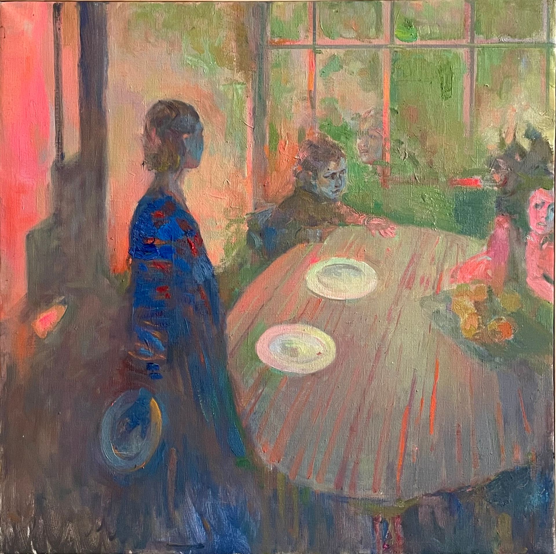 Анастасия Давыдова (Картина, живопись - 
                  60 x 60 см) На веранде