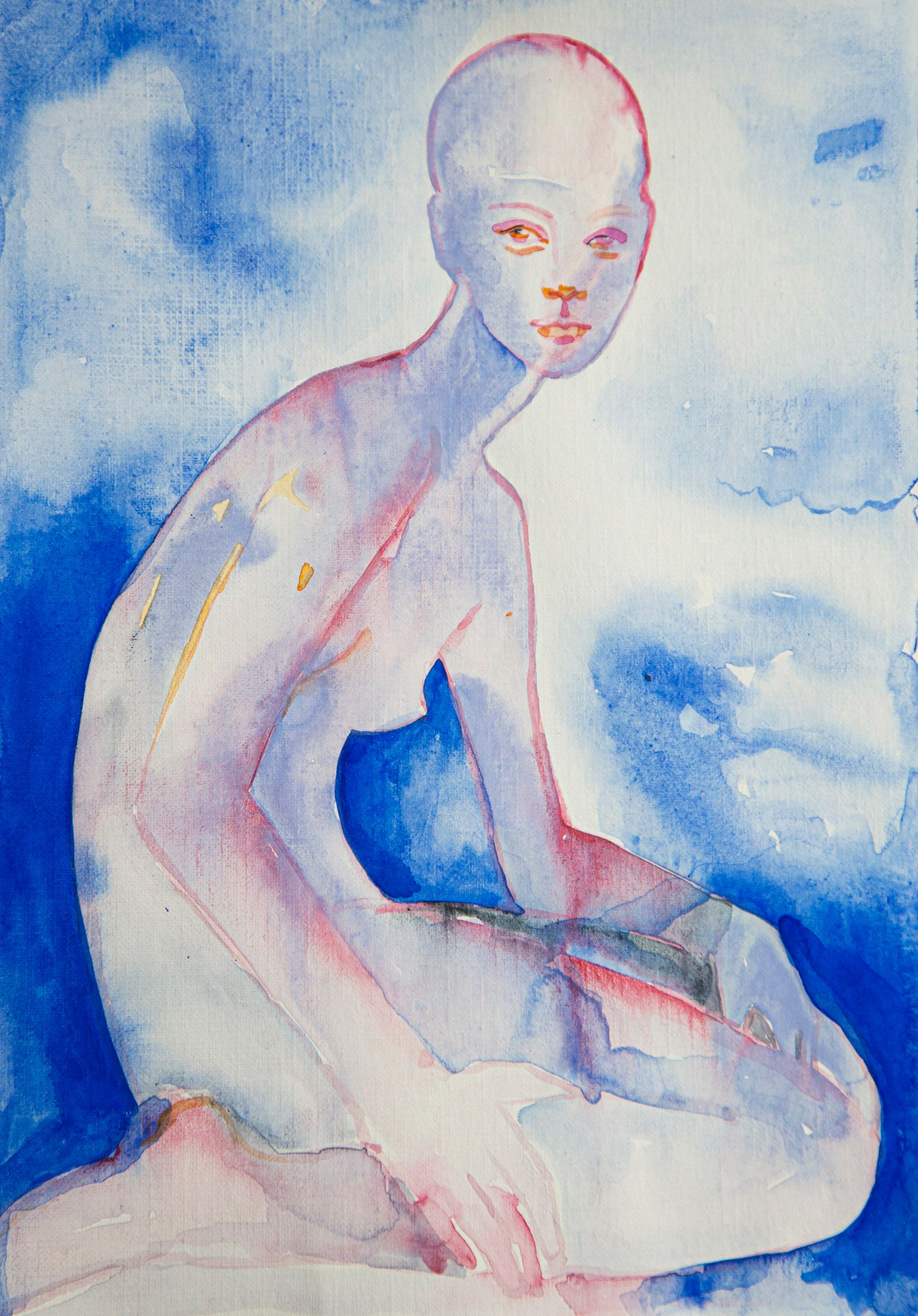 Елизавета Журавлева (Авторская графика - 
                  20.9 x 29.7 см) Ожидание