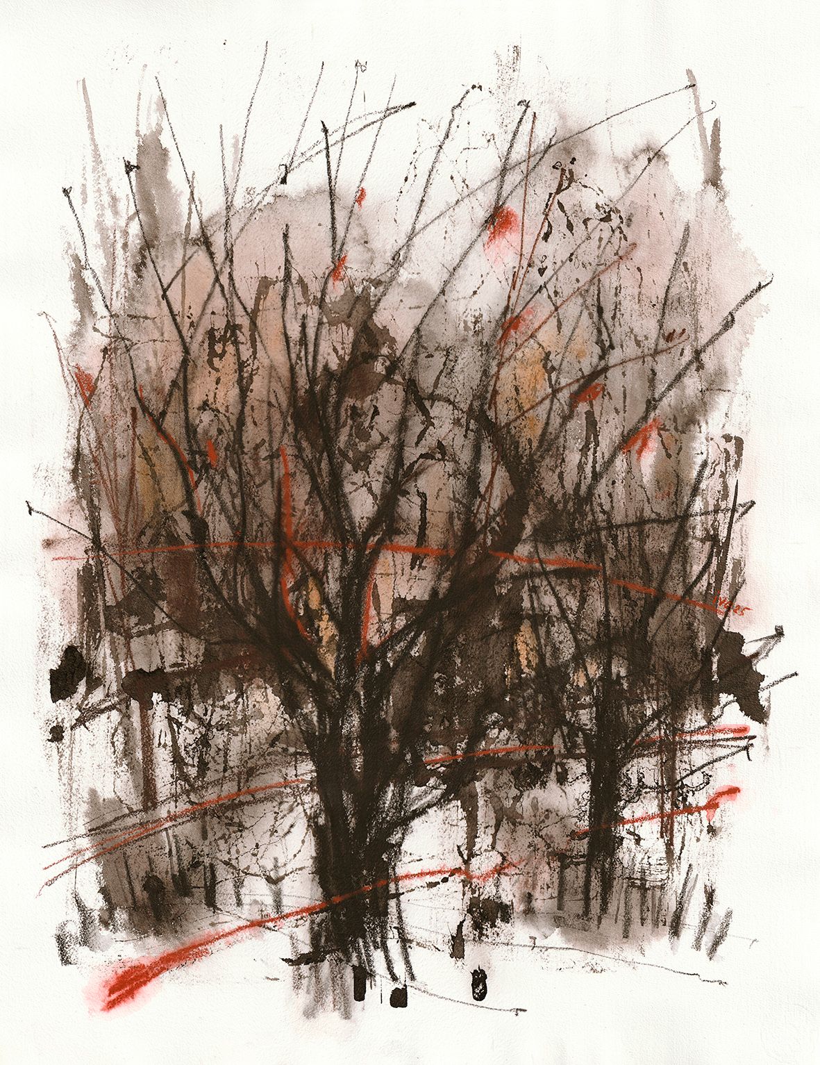 Татьяна Ивченкова (Авторская графика - 
                  50 x 65 см) Зимний ветер