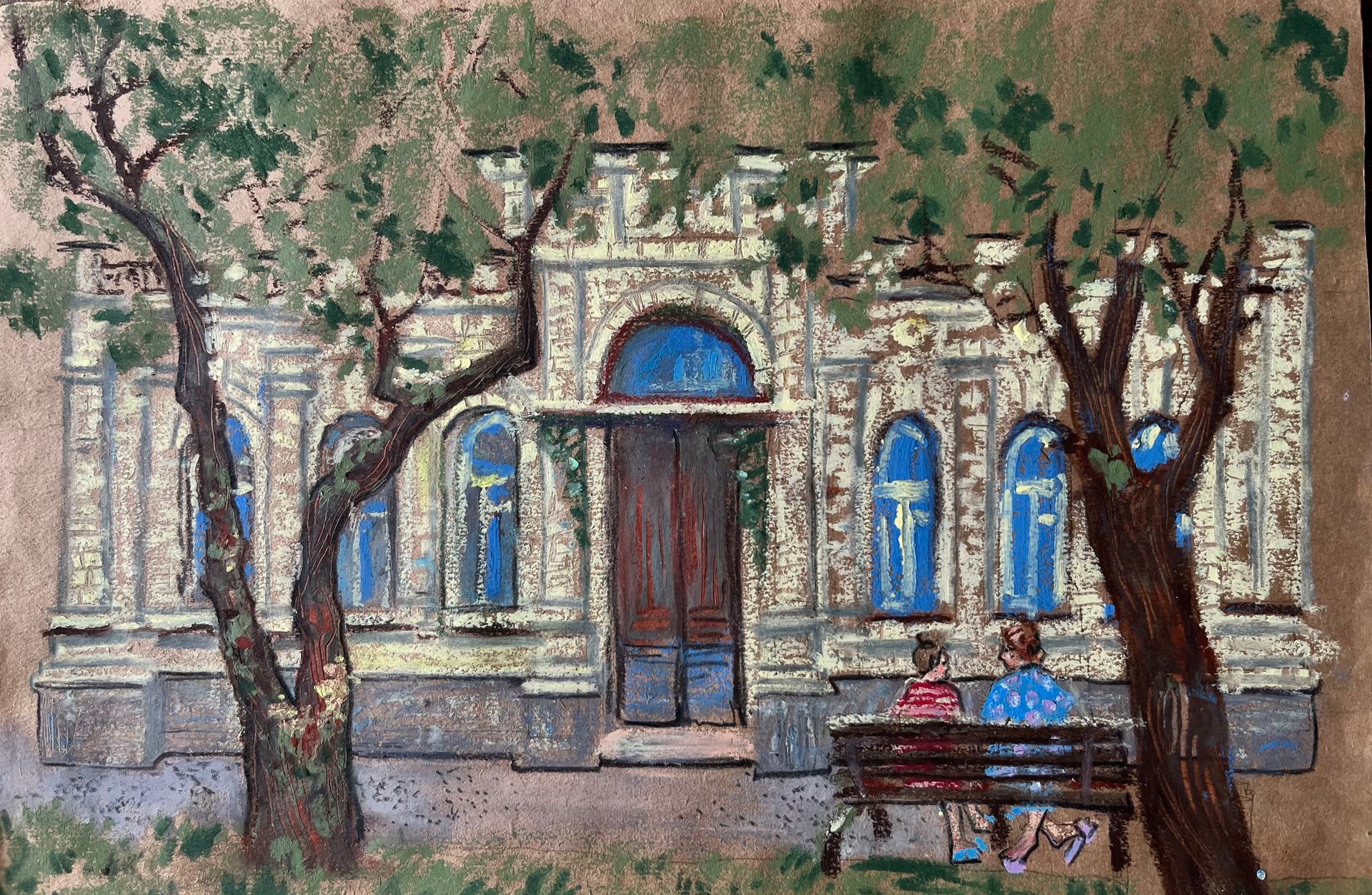 Елизавета Тарасова (Авторская графика - 
                  30 x 20 см) «Кумушки»