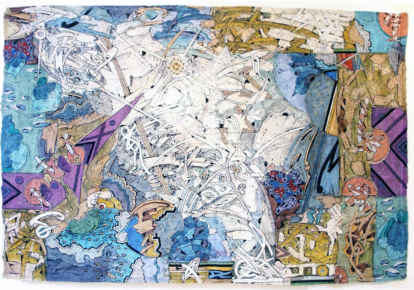 Виталий Копачев (Картина, живопись - 
                  310 x 210 см) Золотая лестница