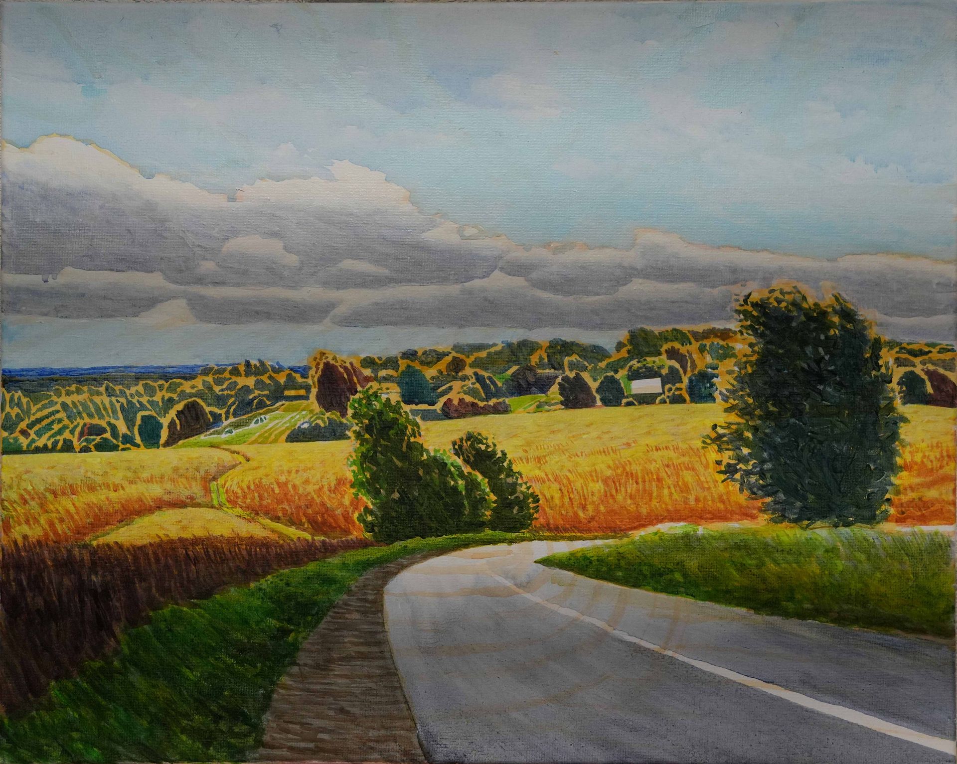 Николай Пак (Картина, живопись - 
                  50 x 40 см) Деревня