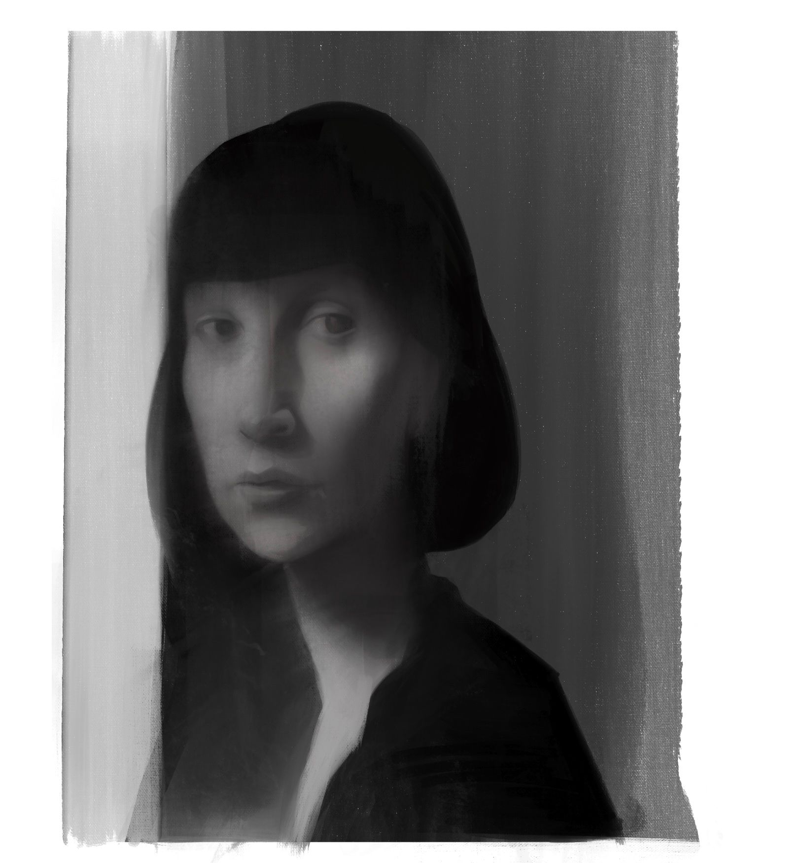 Георгий Розовик (Графика печатная - 
                  25 x 30 см) Портрет девушки