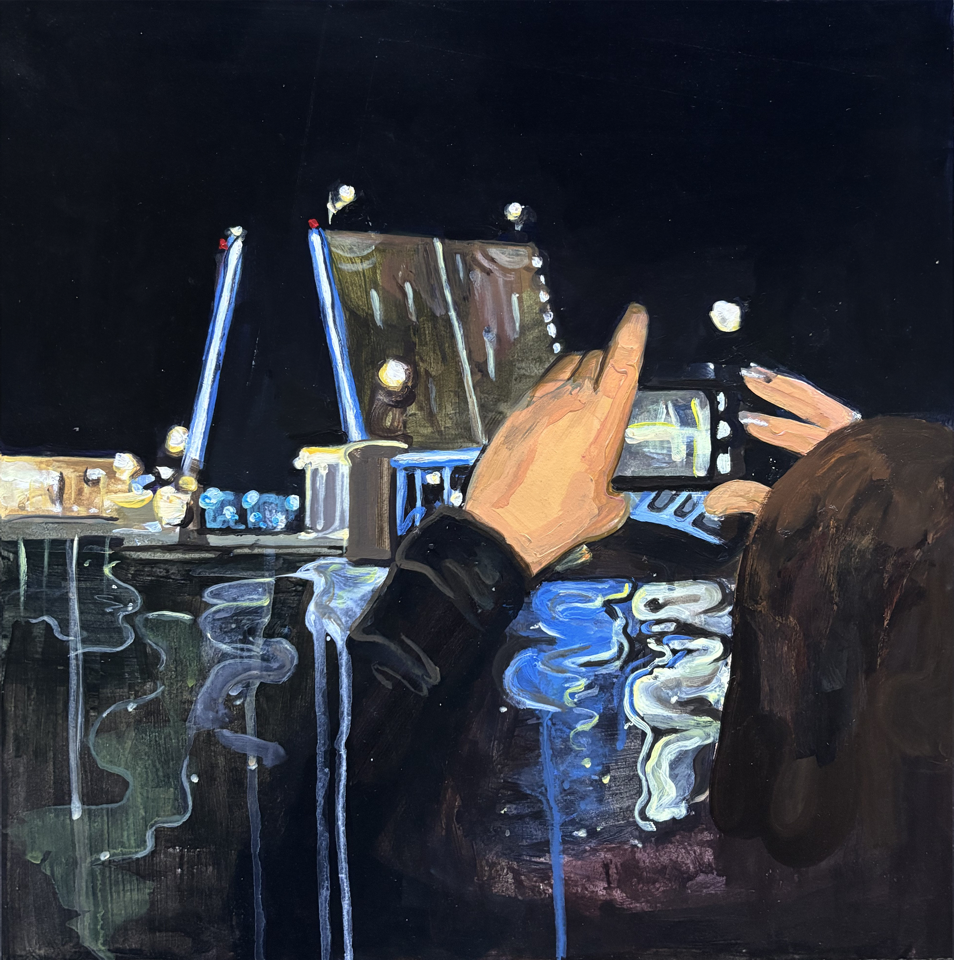 Лариса Шелиховская (Авторская графика - 
                  39.5 x 39.5 см) Мосты