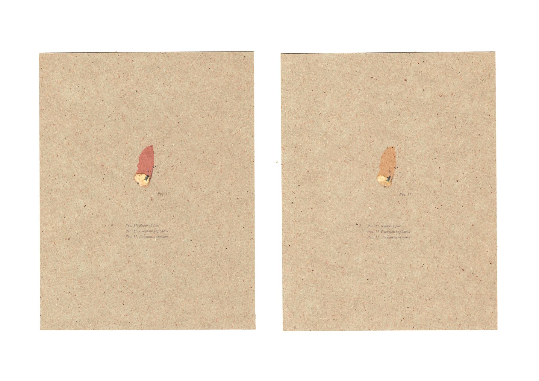 Андрей Дмитренко (Авторская графика - 
                  15 x 20 см) «Рис. 17 Клейкий рис, рисовый пирожок, ладонями укрыть» (диптих)