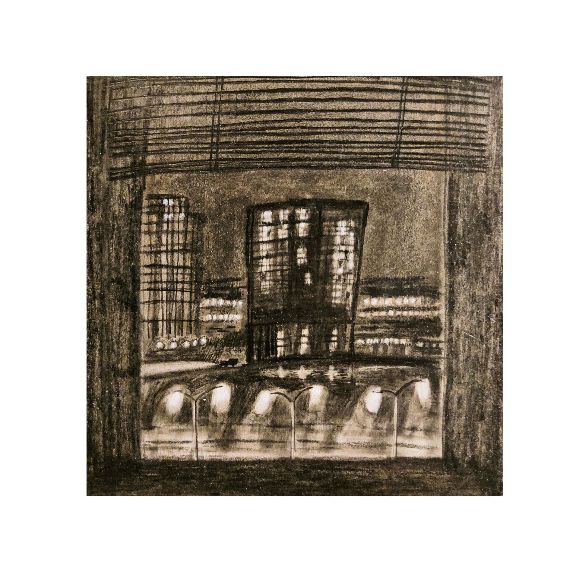 Варвара Голланд (Авторская графика - 
                  36 x 36 см) Бархатная ночь