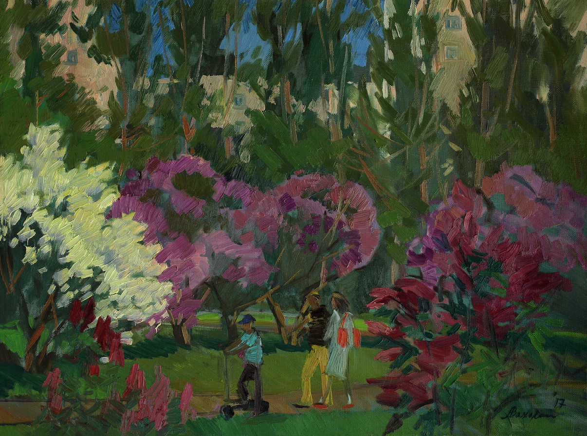 Анна Захаркина (Картина, живопись - 
                  80 x 60 см) Сиреневый бульвар