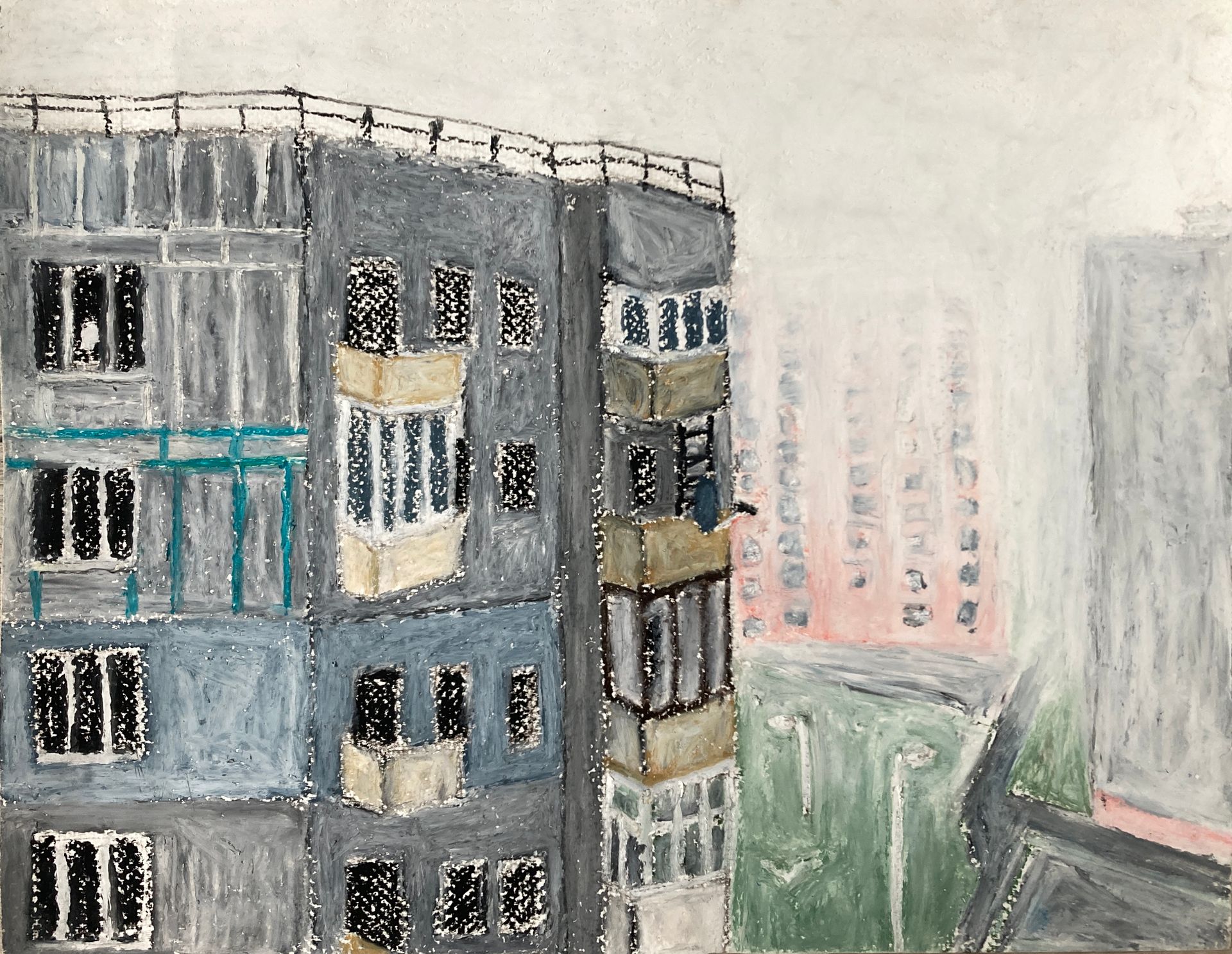 Алексей Яковлев (Авторская графика - 
                  35.5 x 28 см) Туман