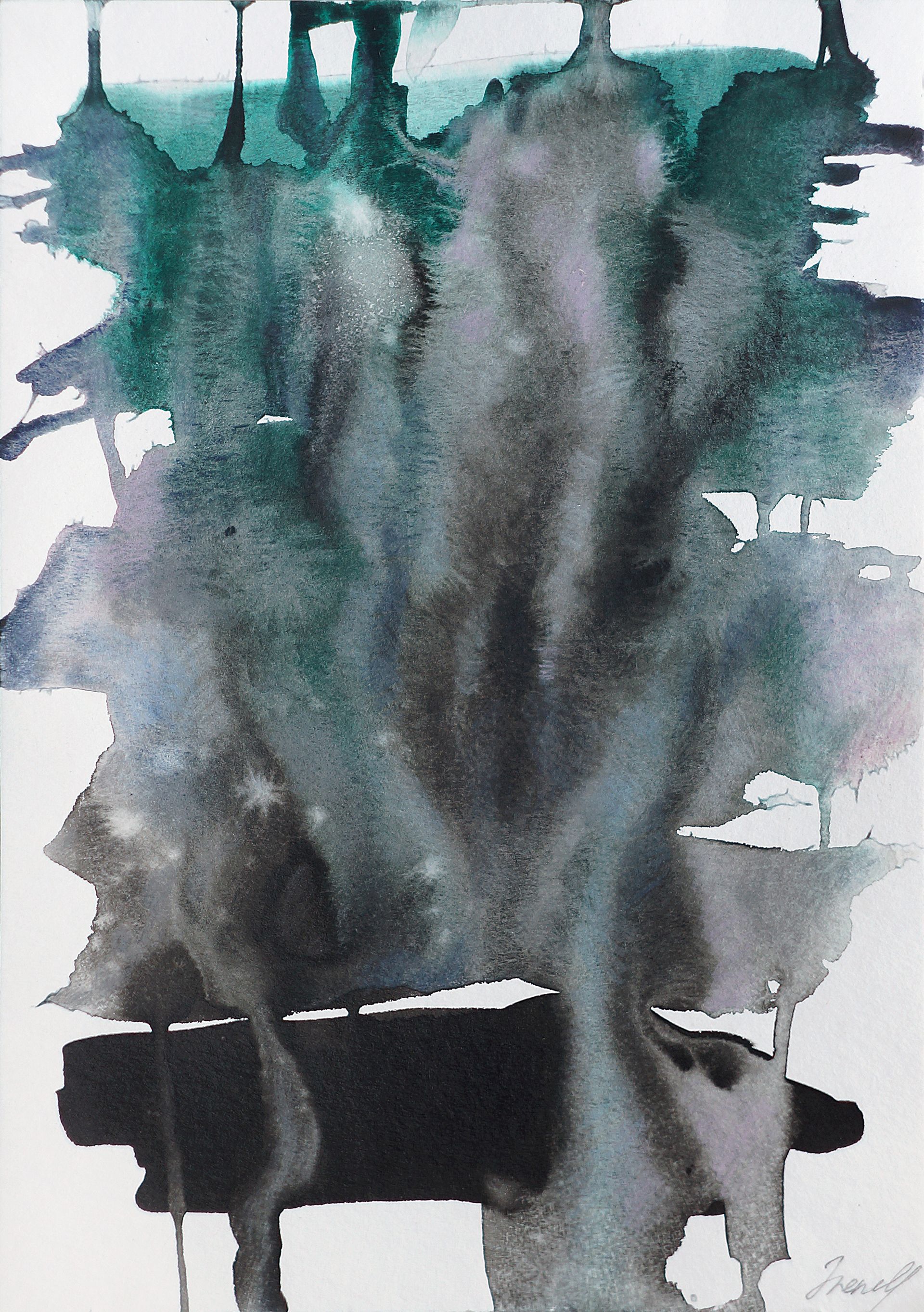 Ирен Мусина (Авторская графика - 
                  21 x 29.7 см) Северное сияние #4