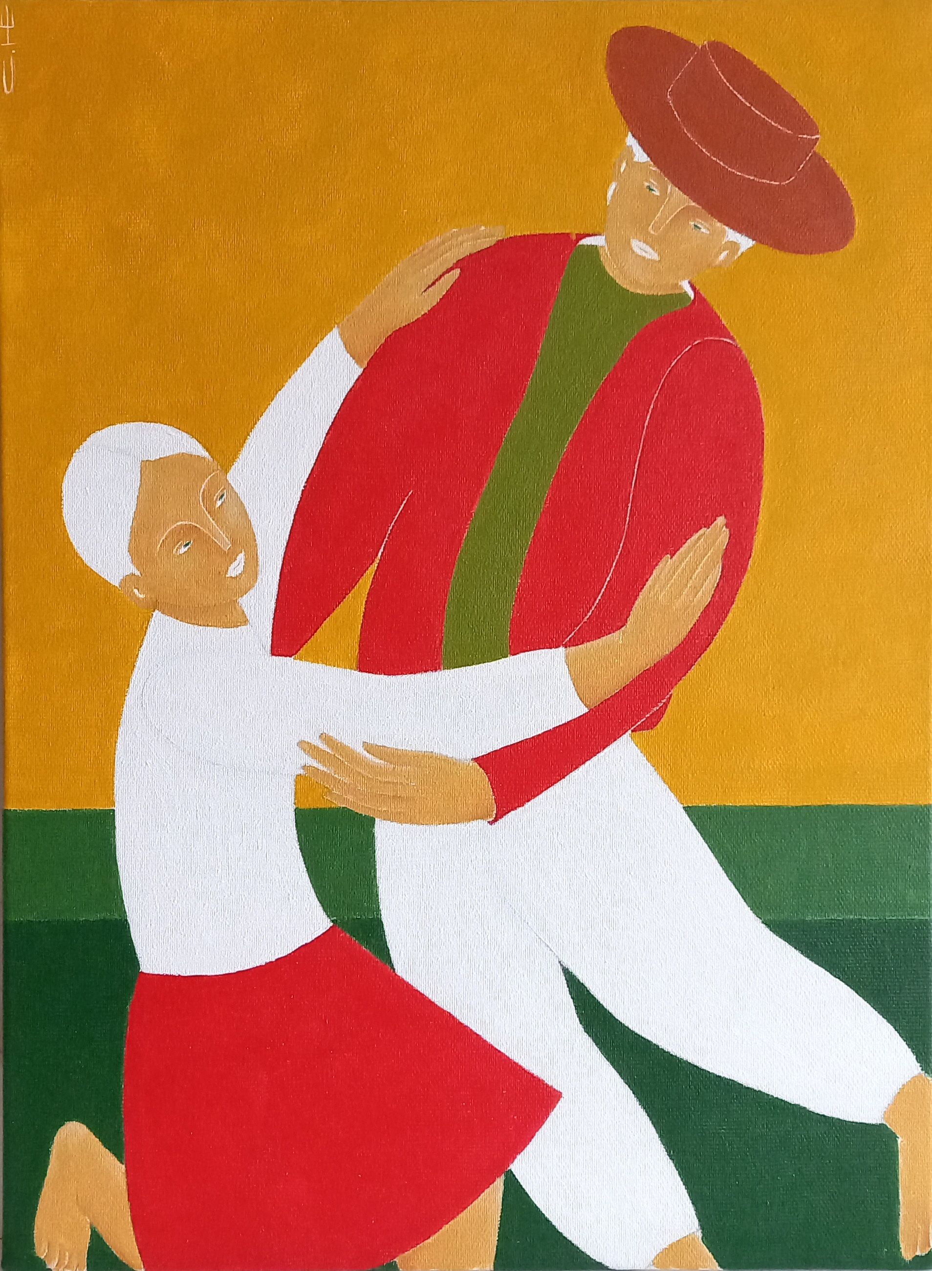 Саша Катинаускиене (Картина, живопись - 
                  30 x 40 см) Танец. Пастух и девушка