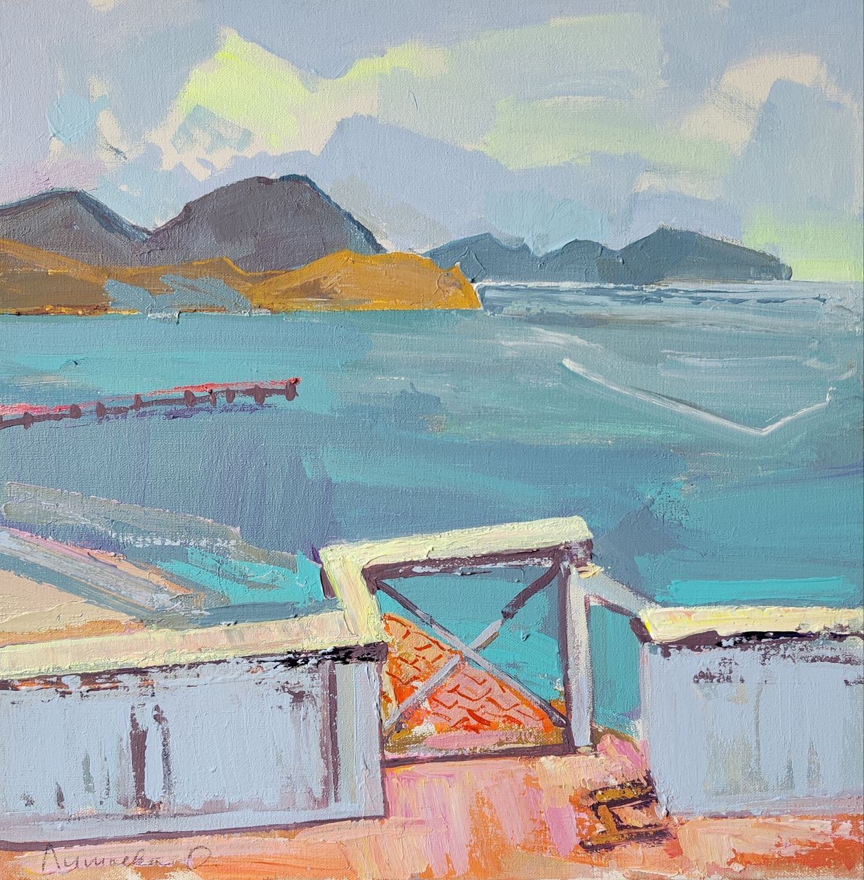 Олеся Лишаева (Картина, живопись - 
                  50 x 50 см) У Волошина