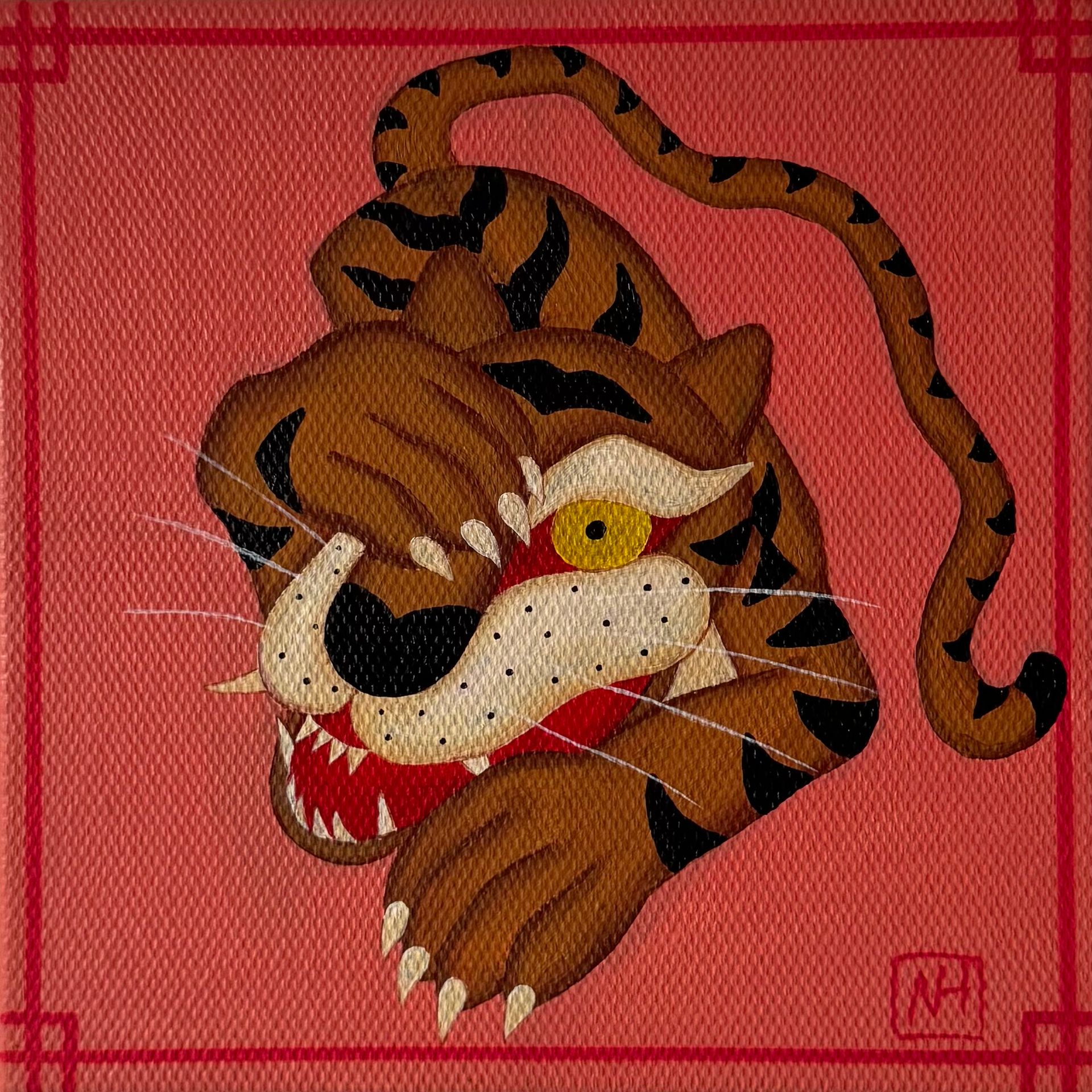 Наташа Хегай (Картина, живопись - 
                  30 x 30 см) Хранитель гор Костик