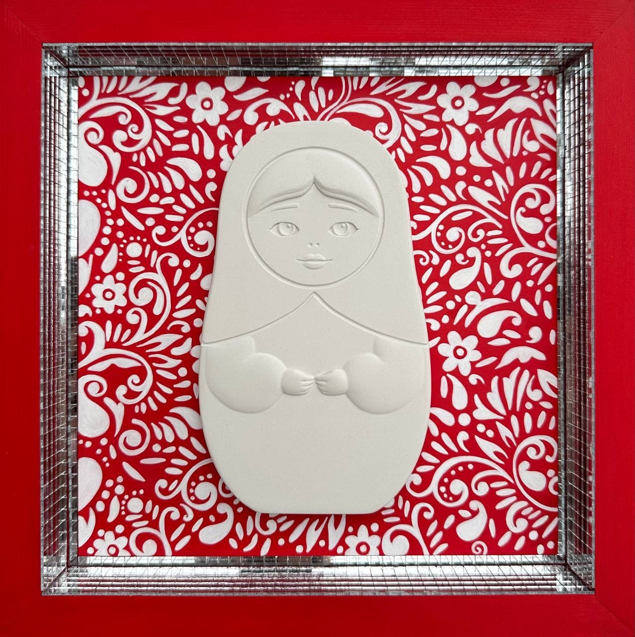 Ольга Зайцева (Картина, живопись - 
                  25 x 25 см) Славянский шик №27