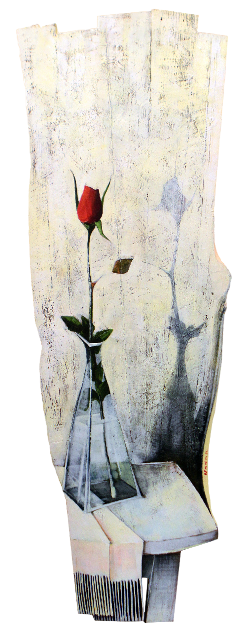 Нодар Хохобашвили (Картина, живопись - 
                  39 x 114.5 см) Роза (малая)