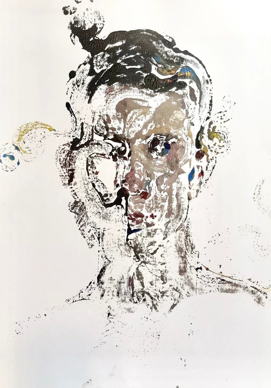 Иван Андреев (Авторская графика - 
                  30 x 40 см) Автопортрет
