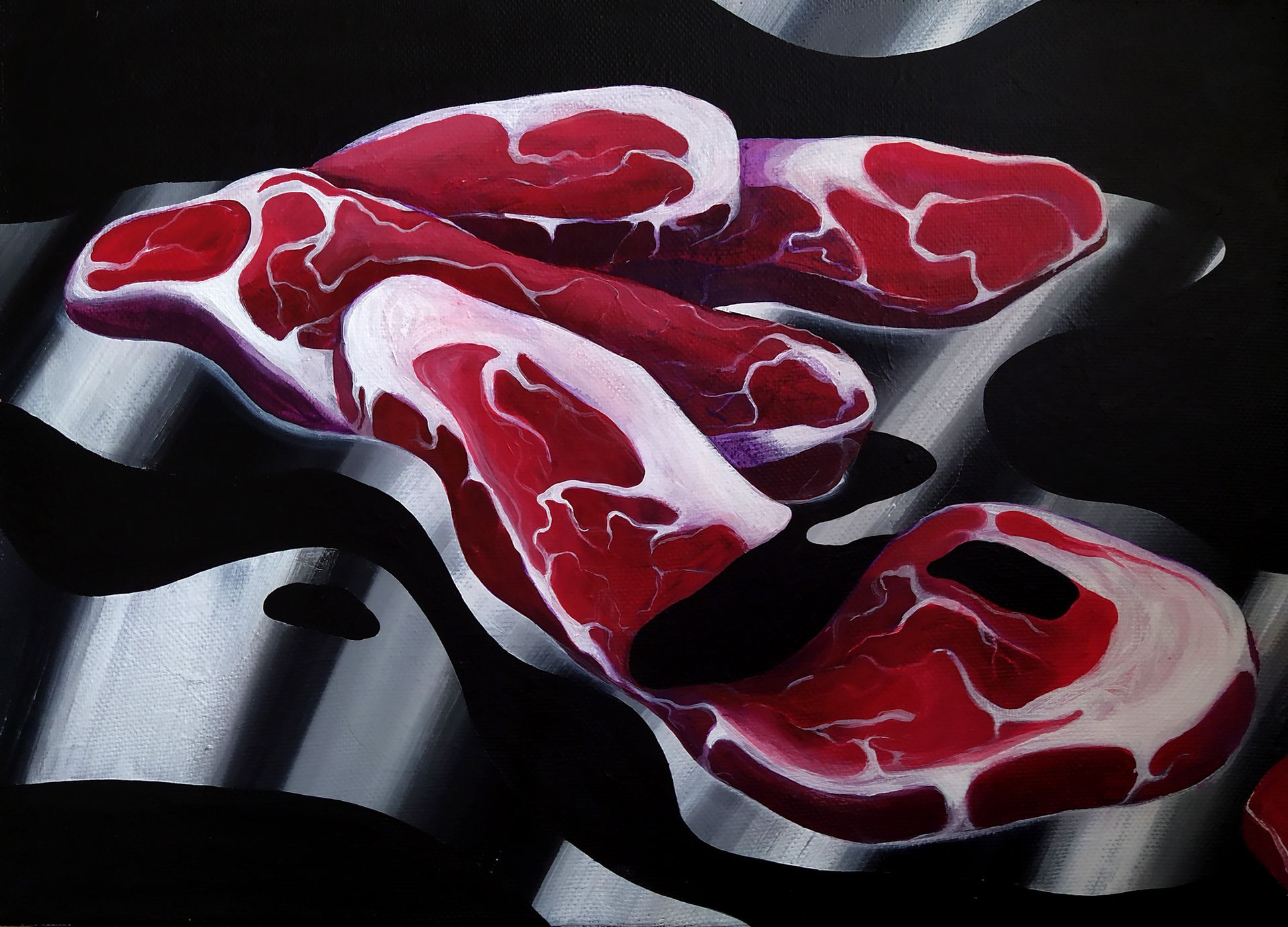 Катя Попченко (Картина, живопись - 
                  55 x 45 см) Meat