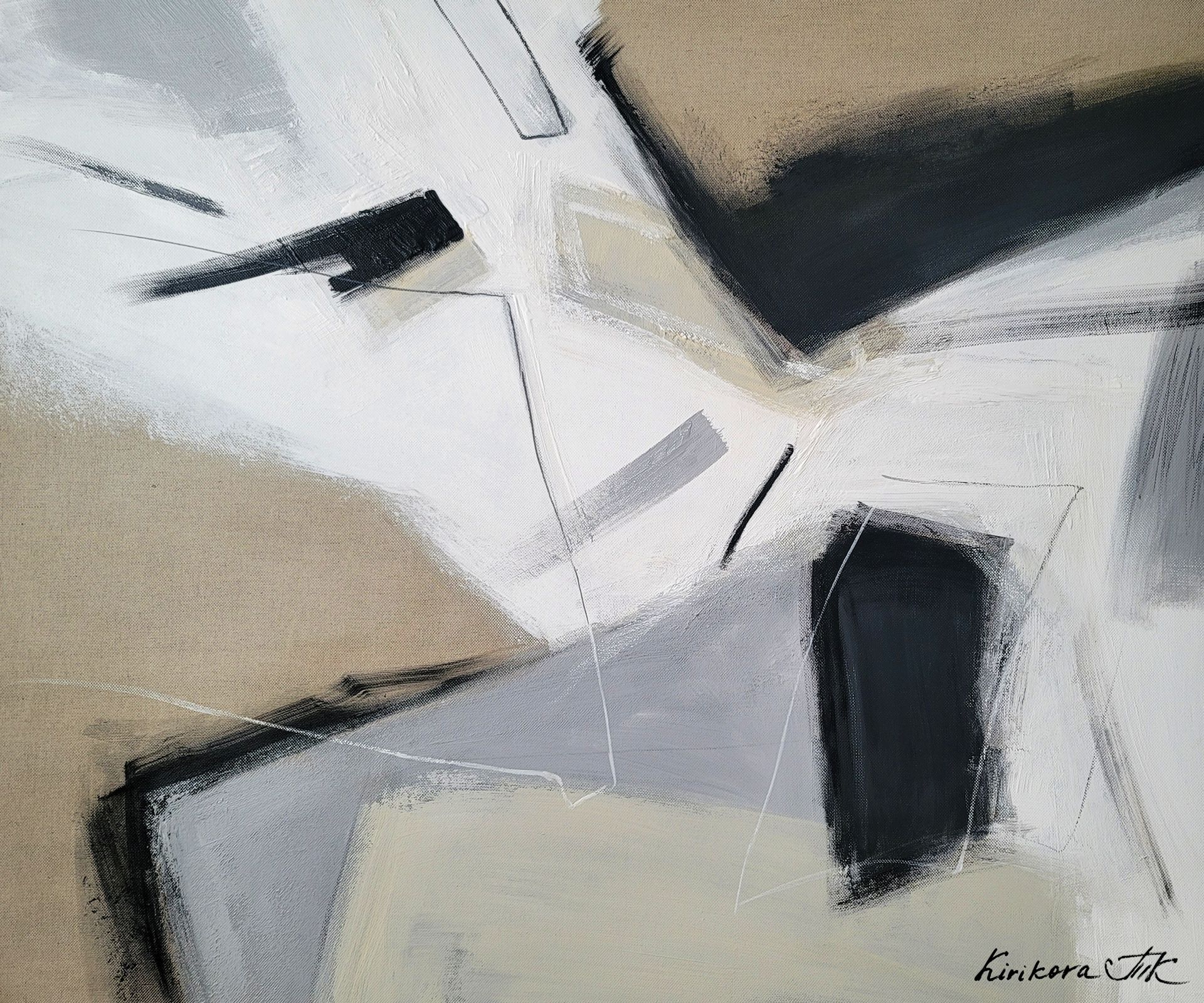 Татьяна Кирикова (Картина, живопись - 
                  120 x 100 см) Black snd Canvas. Creation