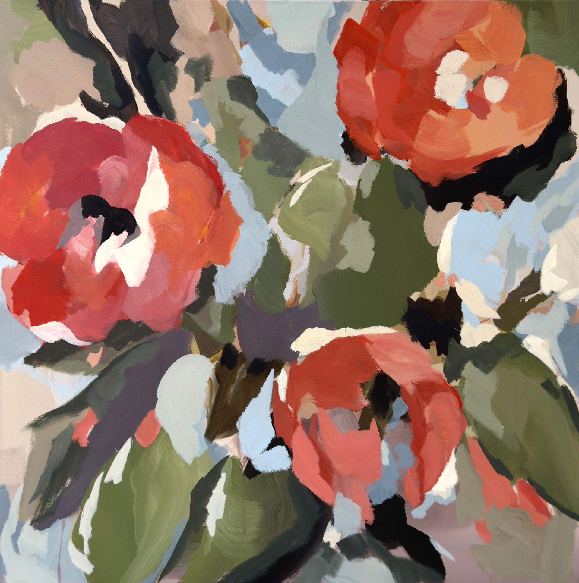 Ольга Змиевец (Картина, живопись - 
                  90 x 90 см) Живые мазки