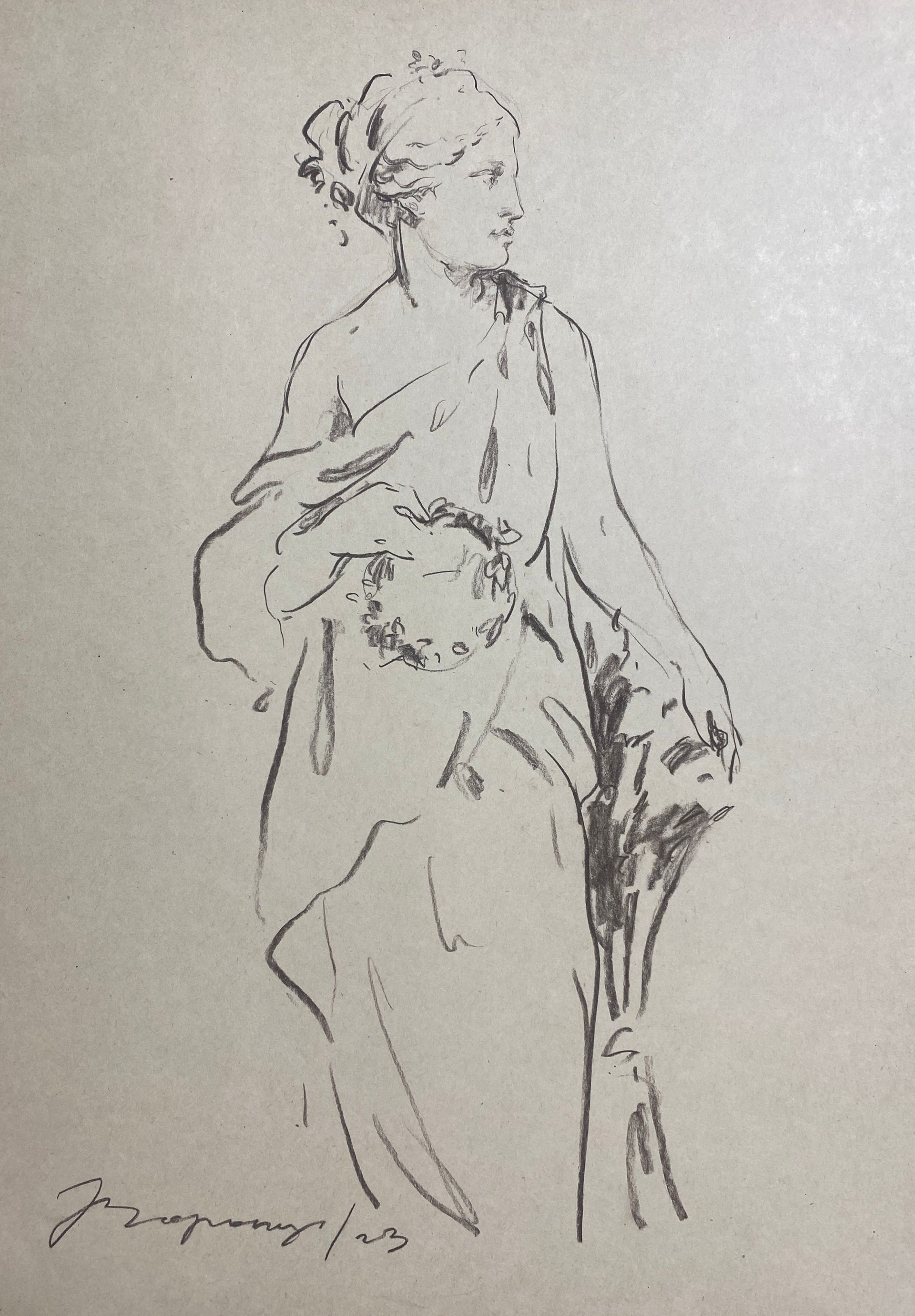 Надежда Воронцова (Авторская графика - 
                  30 x 41 см) Греция 4