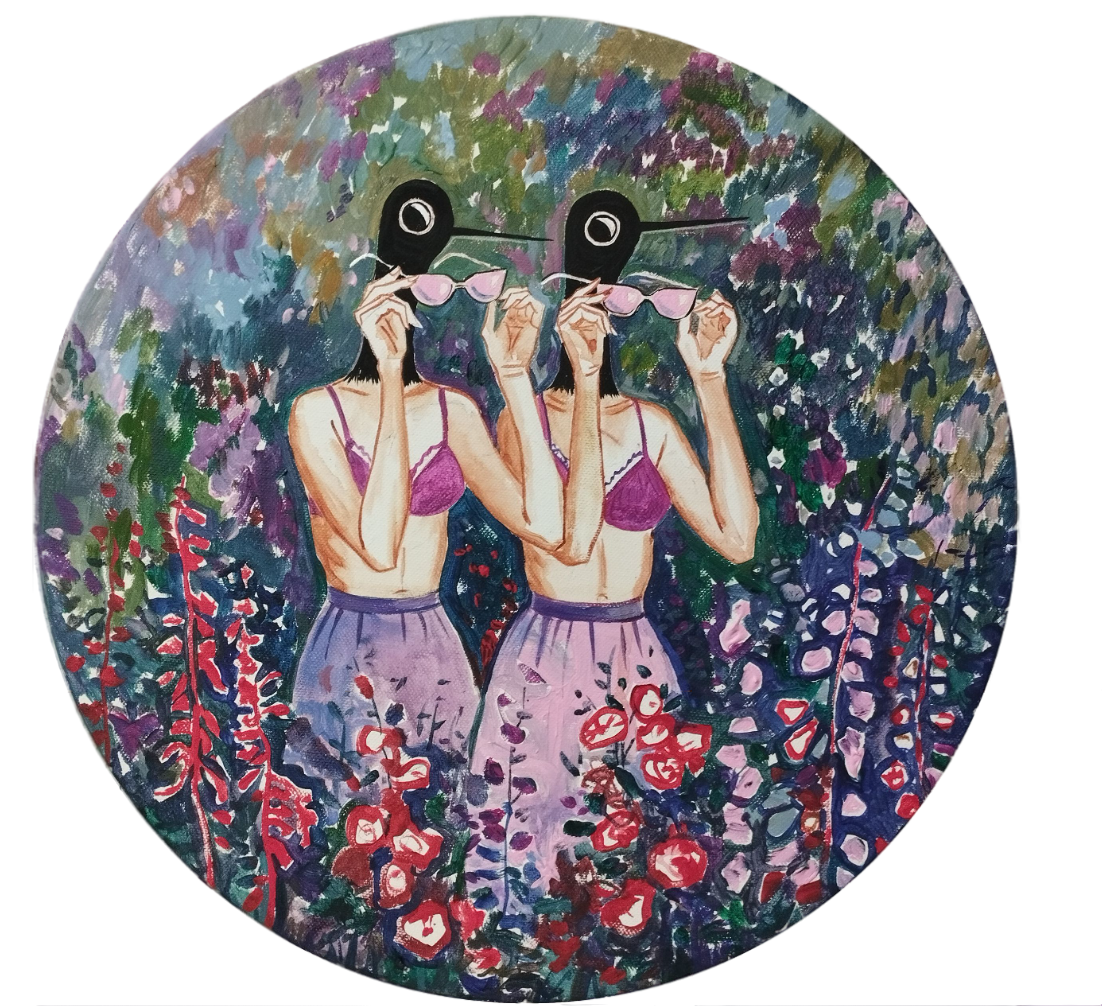 Наталья Лотарева (Картина, живопись - 
                  40 x 40 см) Сад