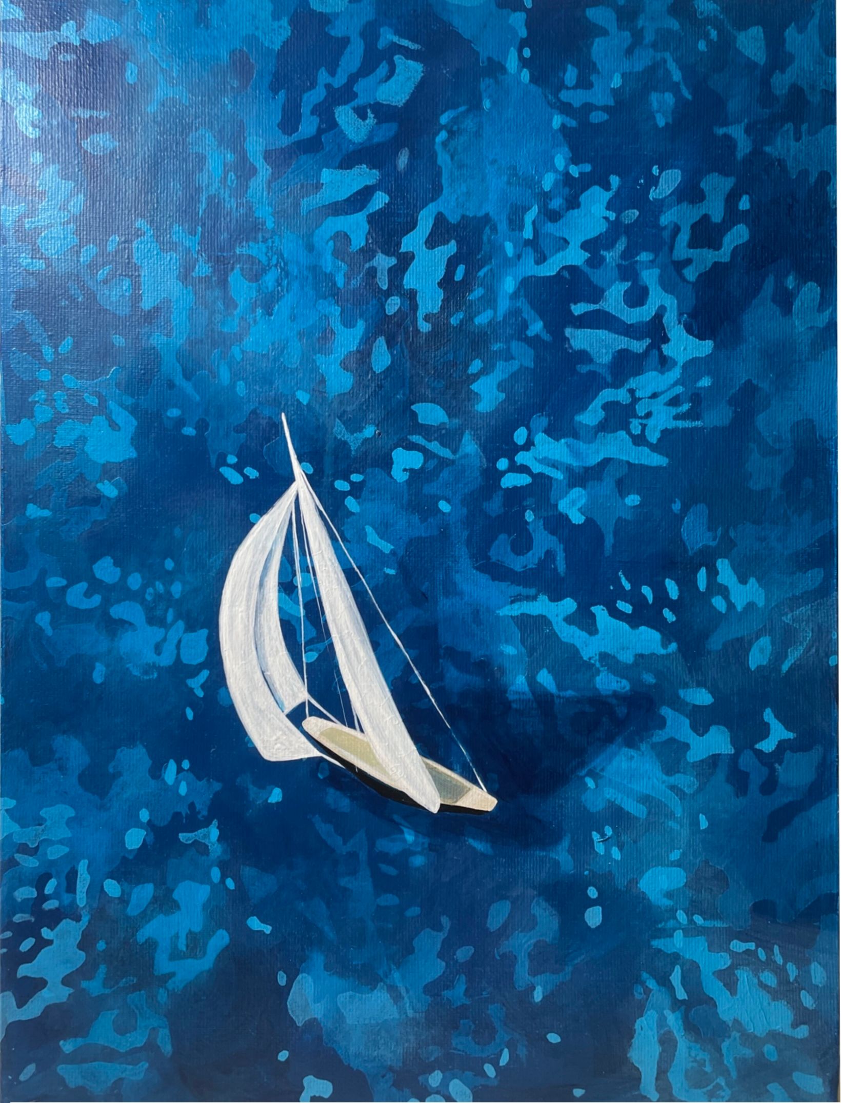 Виктория Никулочкина (Картина, живопись - 
                  30 x 40 см) Парусная яхта