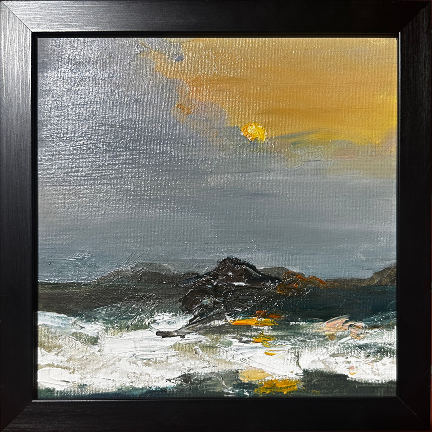 Оксана Горбунова (Картина, живопись - 
                  25 x 25 см) Этюд "Вечер. Океан"