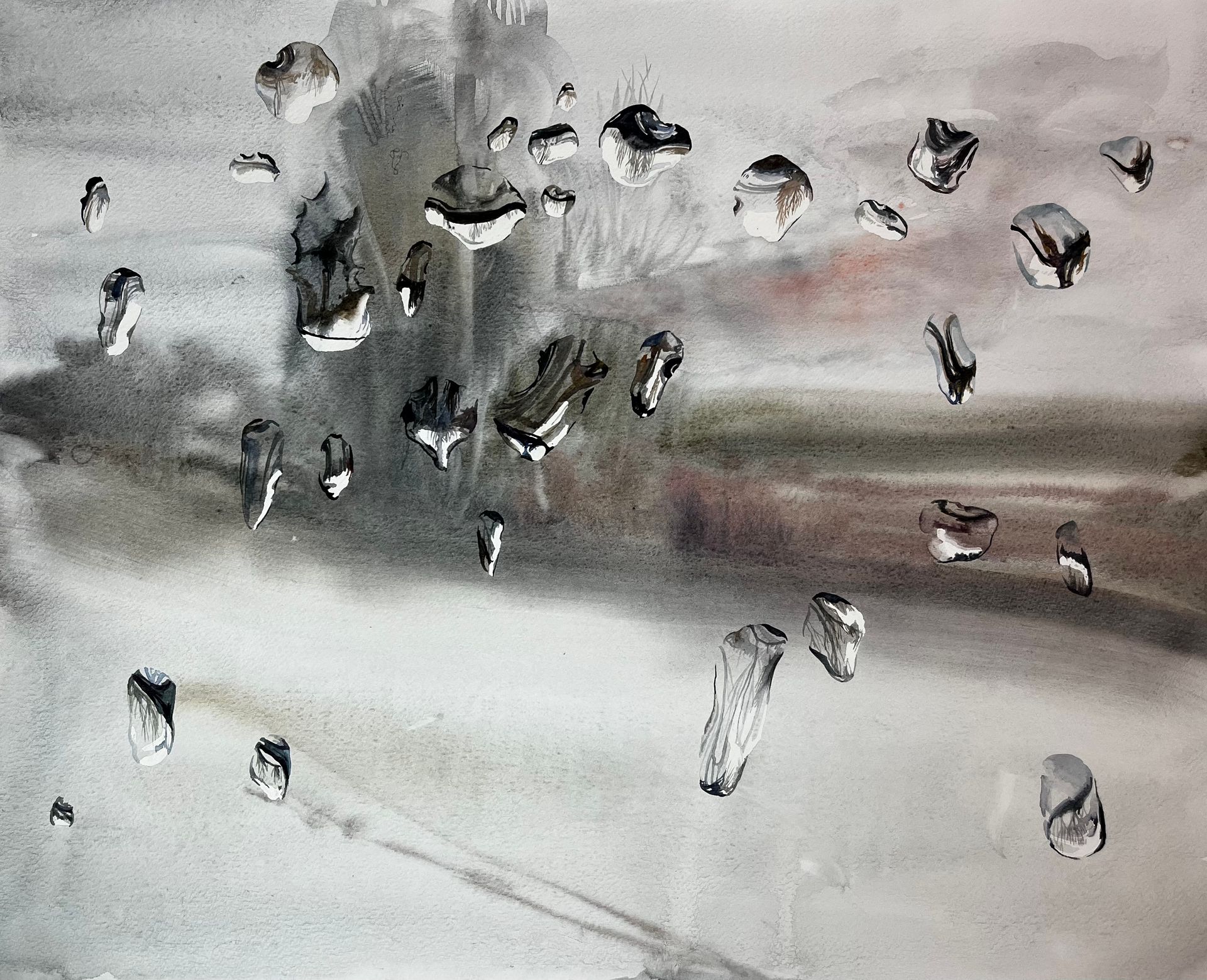 Александра Курьянова (Авторская графика - 
                  50 x 40 см) Теплеет