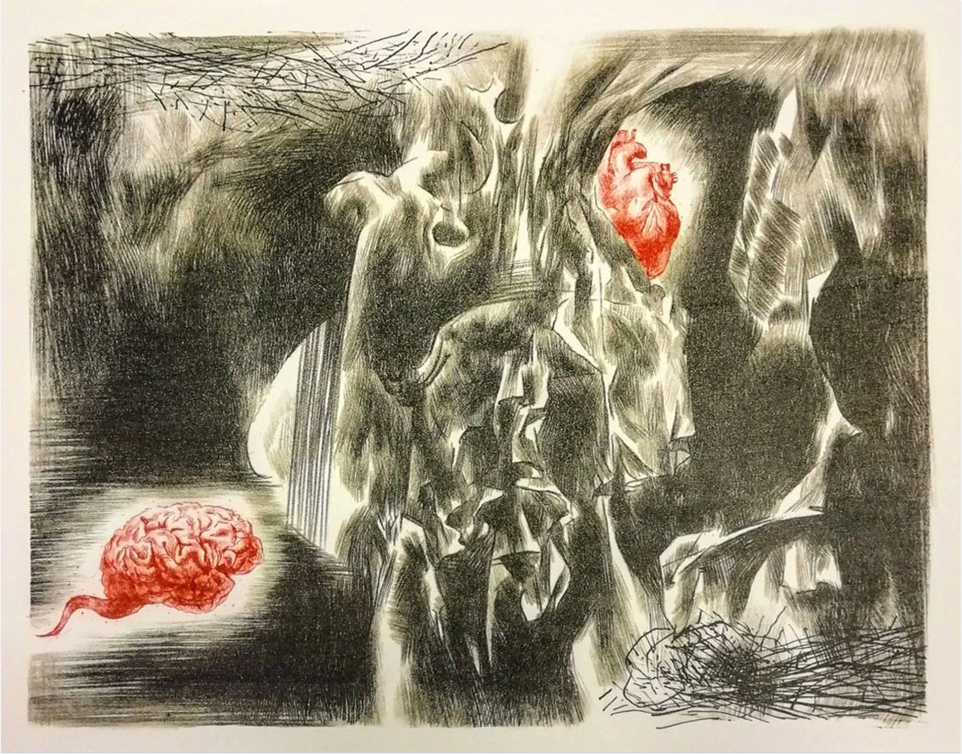 Александр Коряшкин (Графика печатная - 
                  40 x 30 см) Прятки
