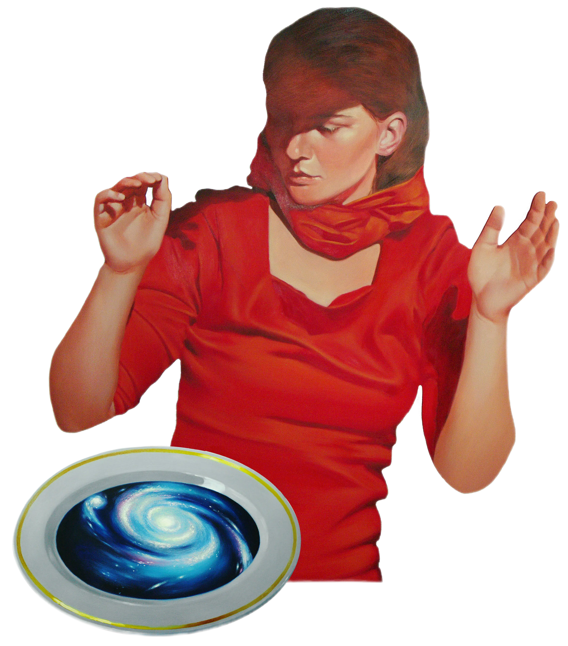 Катерина Бородавченко (Картина, живопись - 
                  170 x 165 см) Рождение (девушка в красном)