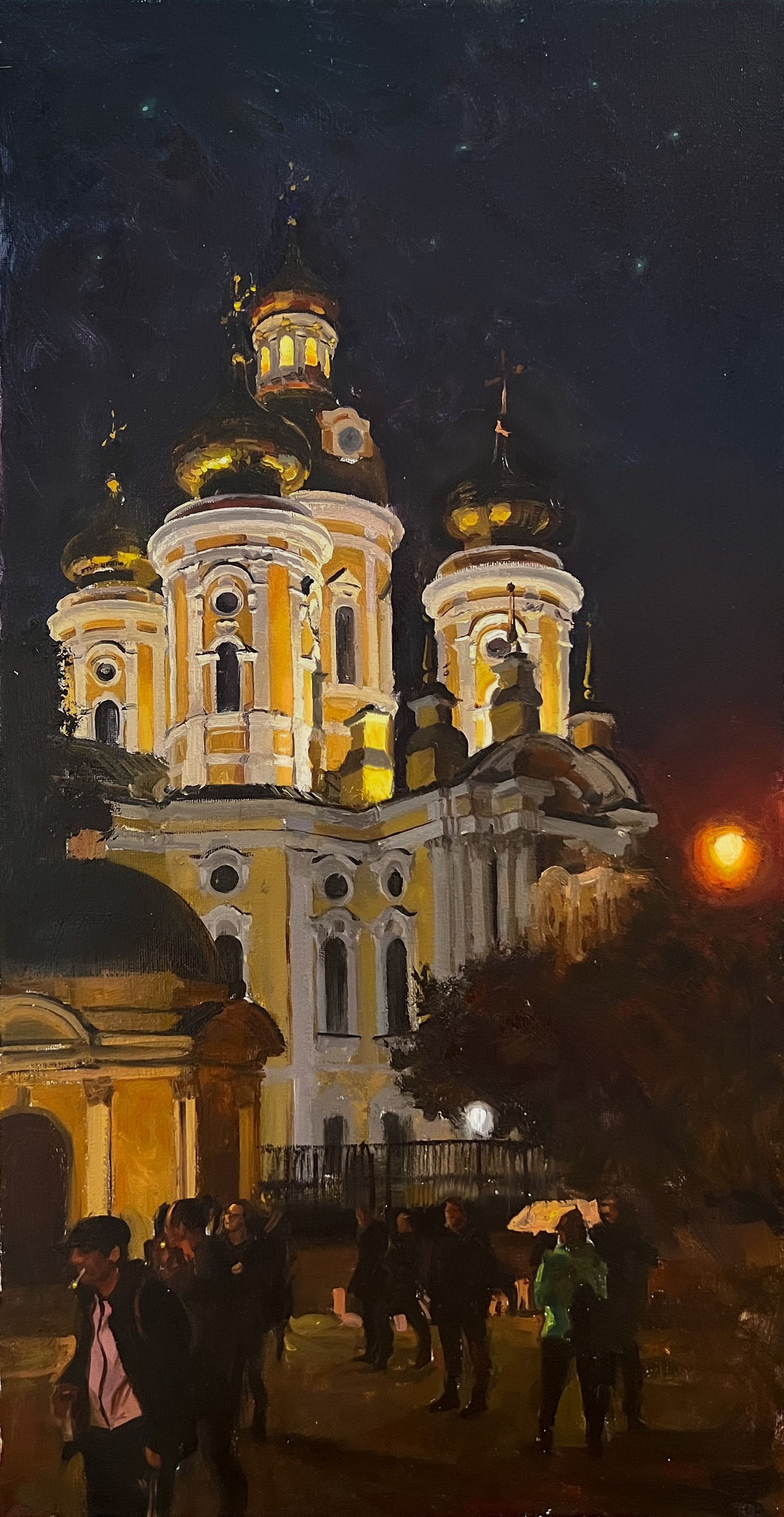 Михаил Псюрников (Картина, живопись - 
                  30 x 60 см) Золотые купола