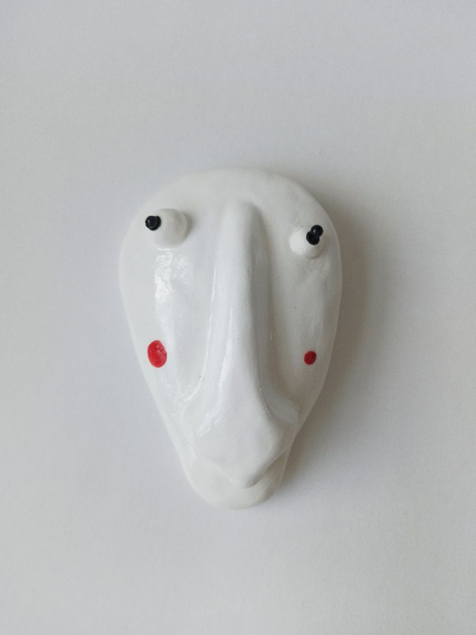 JULIA GVOZDEVA (Скульптура - 
                  8 x 12 см) Маска "Белое лицо"