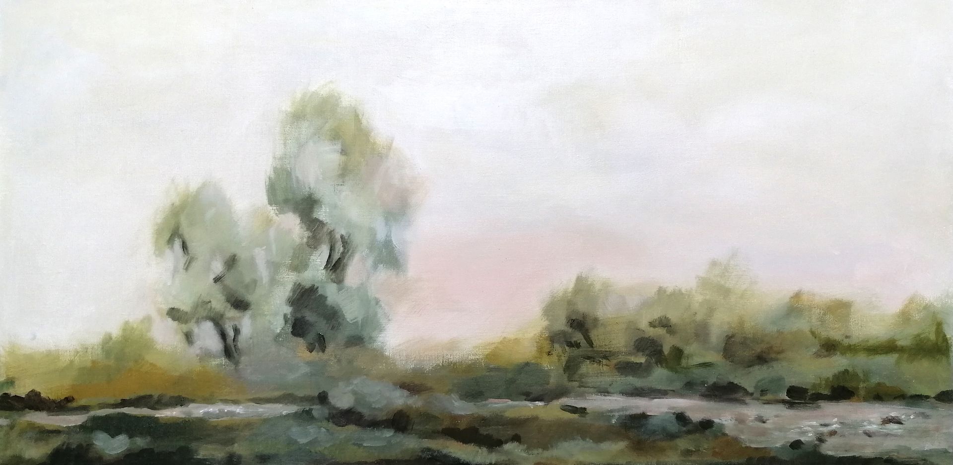Юлия Куртова (Картина, живопись - 
                  100 x 50 см) Плеск воды