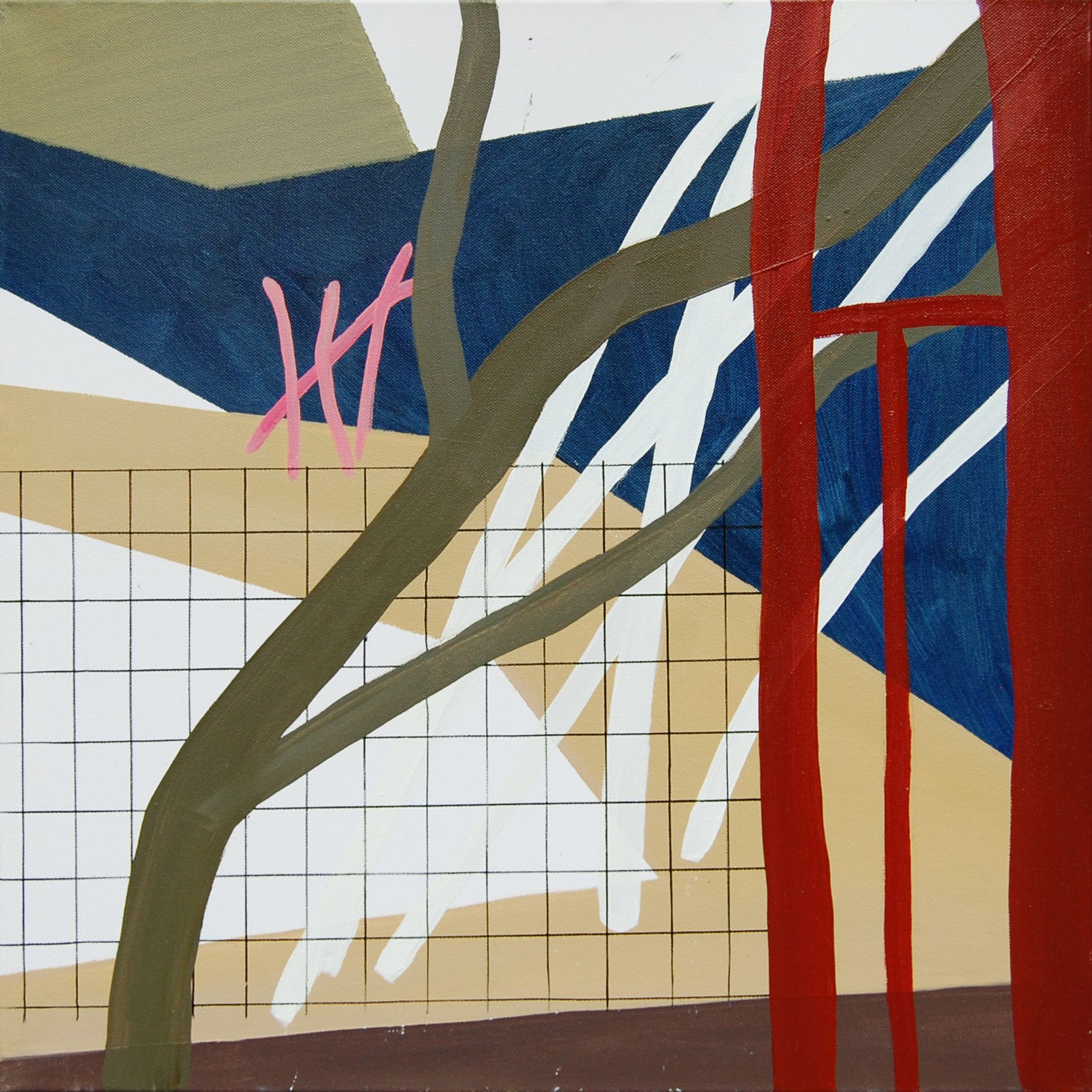 Анна Мельниченко (Картина, живопись - 
                  60 x 60 см) Окно в сад соседа. Весна