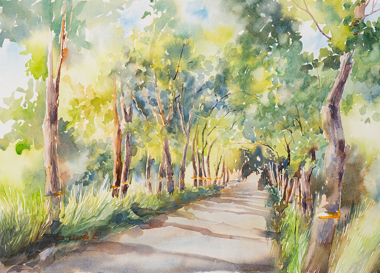 Юлия Третьякова (Авторская графика - 
                  54 x 38 см) Дорога