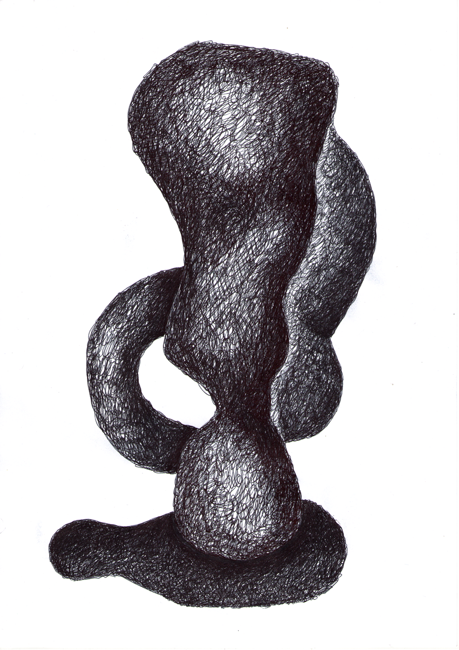 Игорь Добрун (Авторская графика - 
                  21 x 29.7 см) Sketches for Morton Feldman's Clarinet and String Quartet (1983) <4>