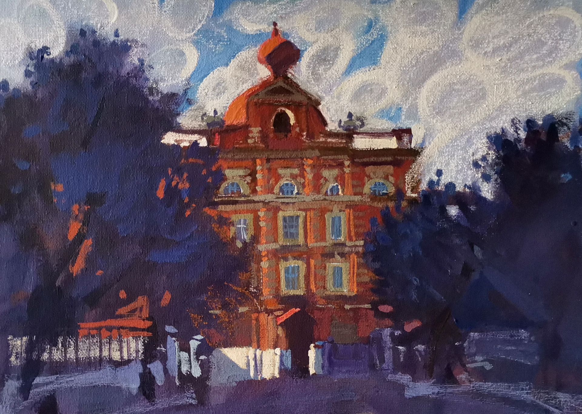 Ольга Семченко (Картина, живопись - 
                  42 x 32 см) Здание университета в Елабуге