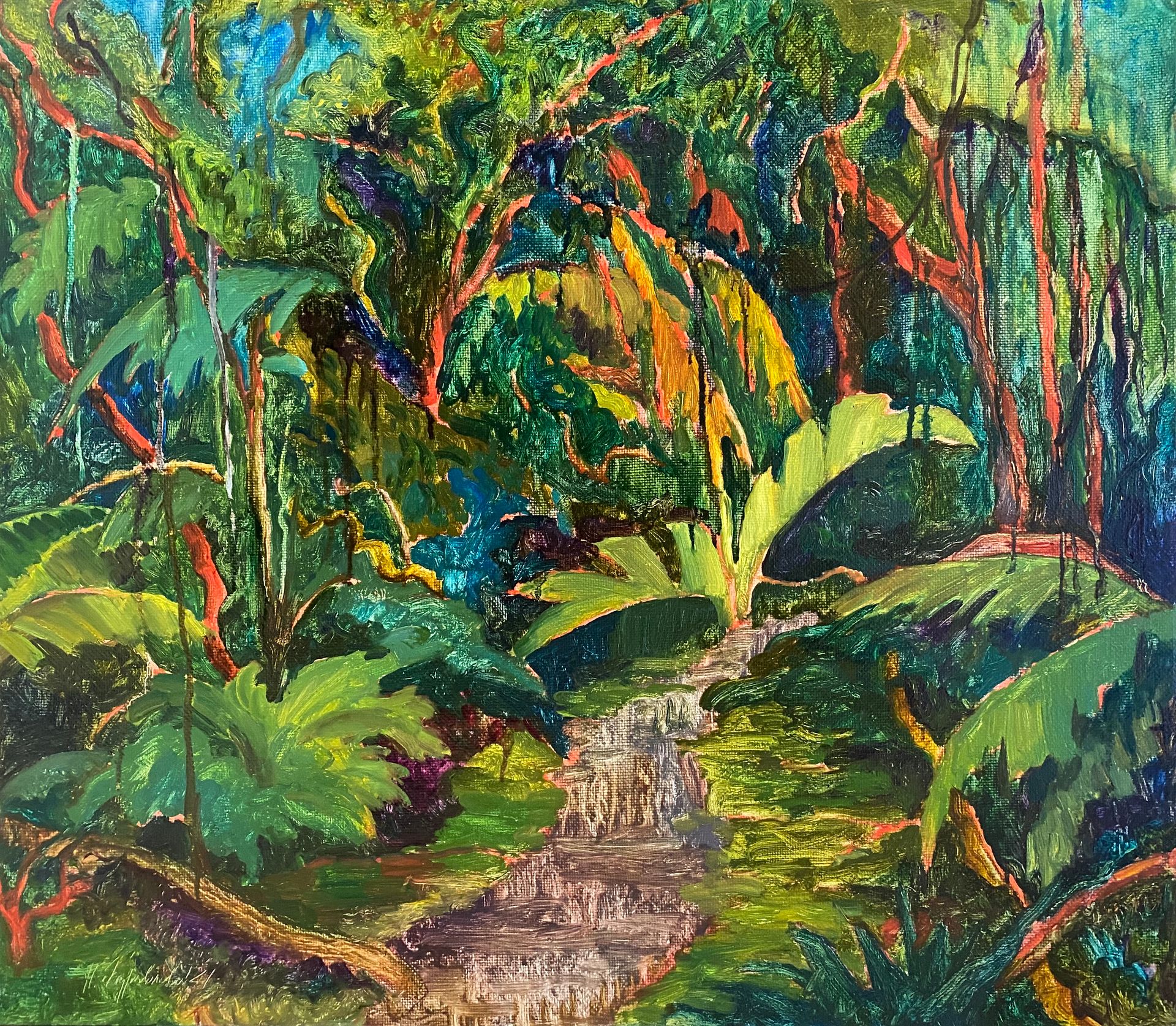 Наталья Журавлева (Картина, живопись - 
                  80 x 70 см) Анс Интенданс. Сейшельские острова