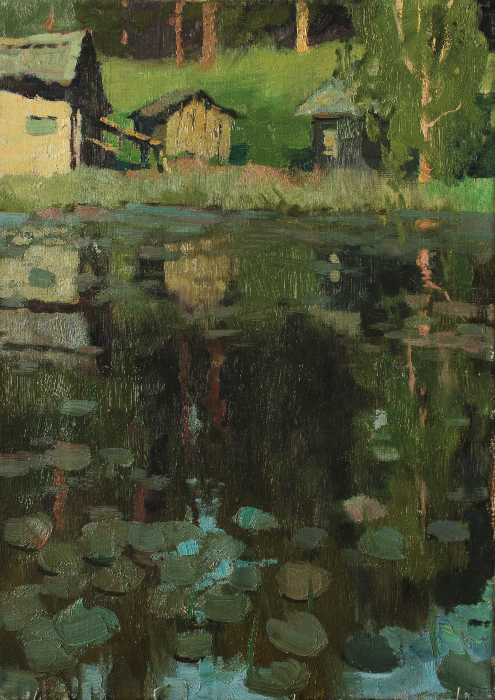 Алина Коршункова (Картина, живопись - 
                  25 x 35 см) У пруда