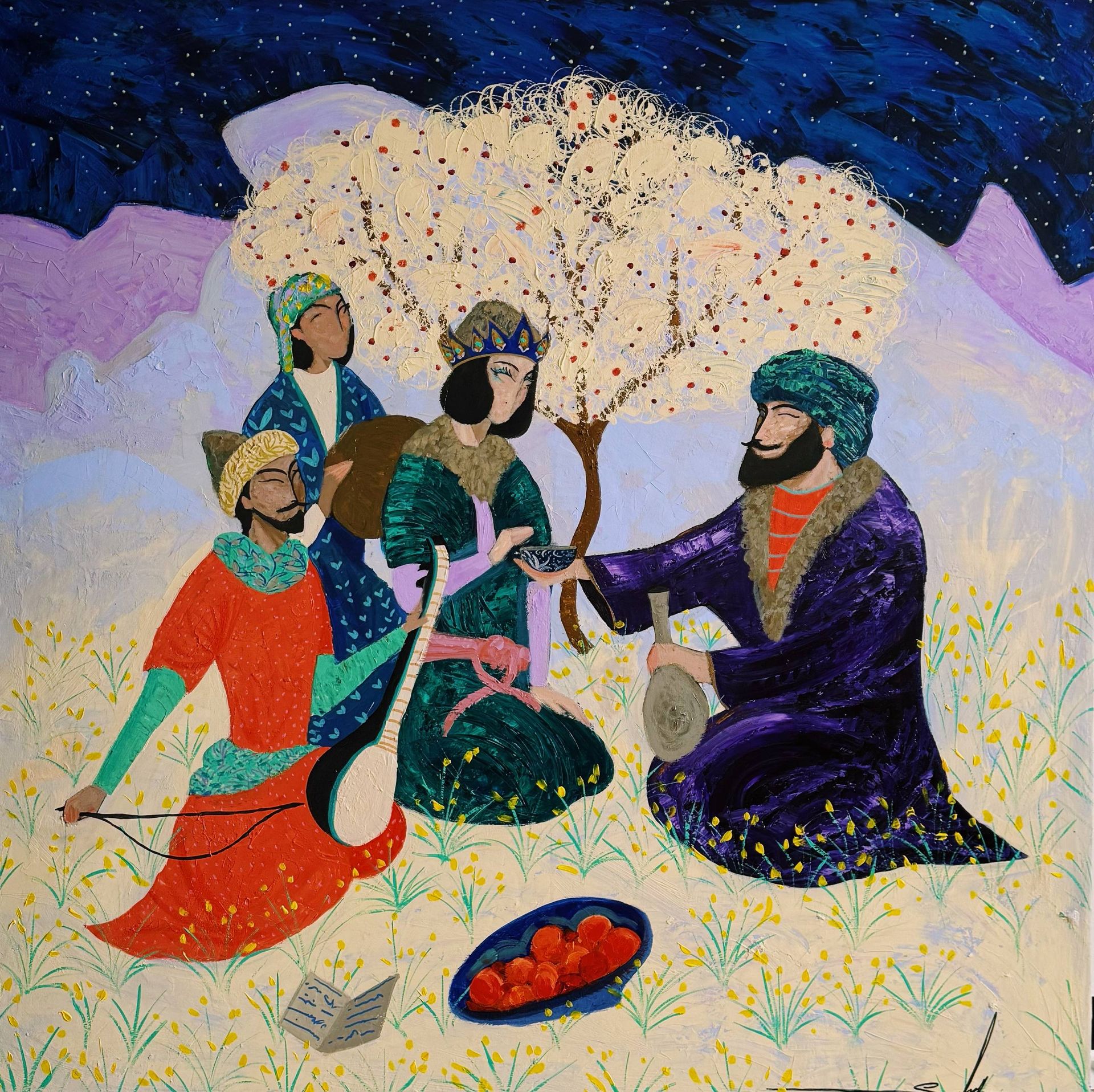 Сардор Эркинов (Картина, живопись - 
                  120 x 120 см) Свадьба