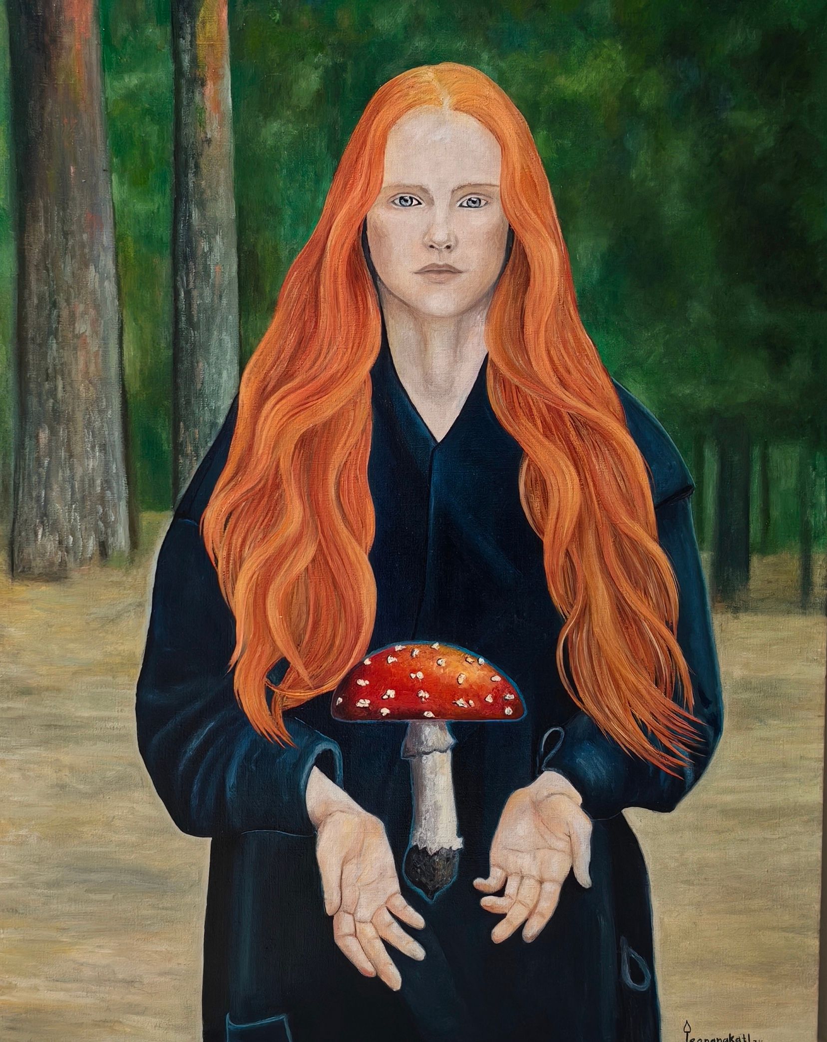 Teona Nakatl (Картина, живопись - 
                  80 x 100 см) Дары приносящая