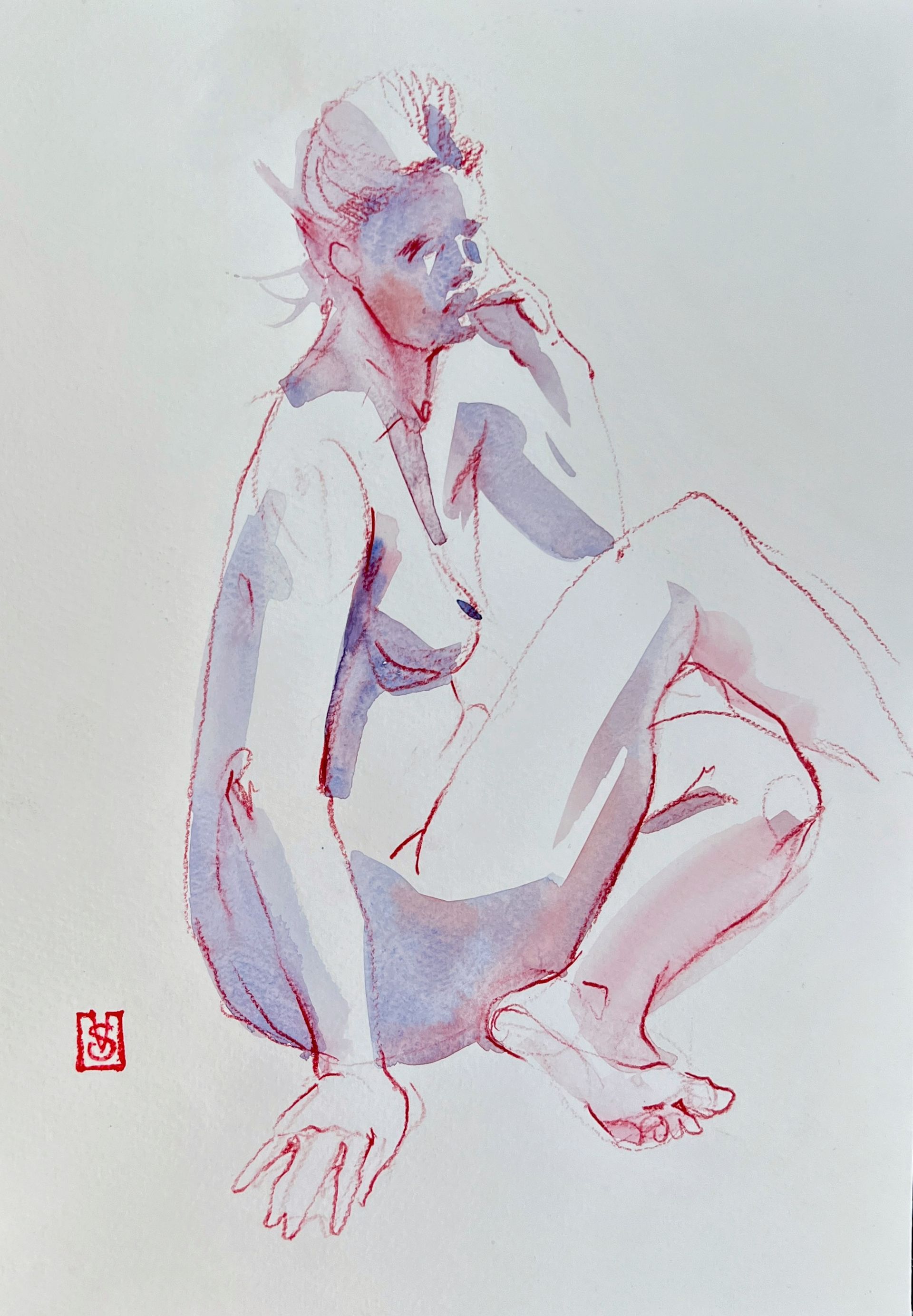 Виктория Севастьянова (Авторская графика - 
                  21 x 30 см) Ню скетч