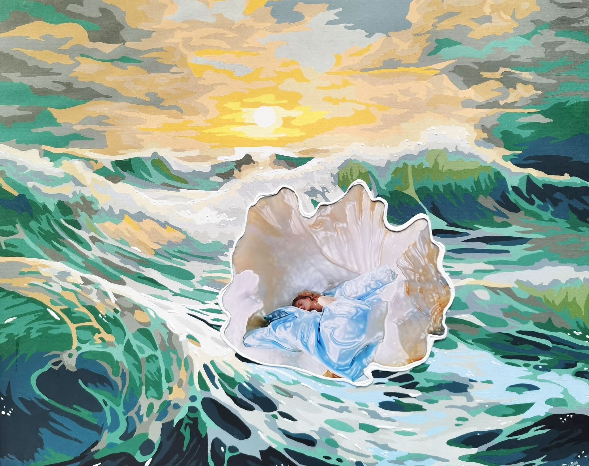 Ирина БАСТ (Картина, живопись - 
                  50 x 40 см) Морские объятия