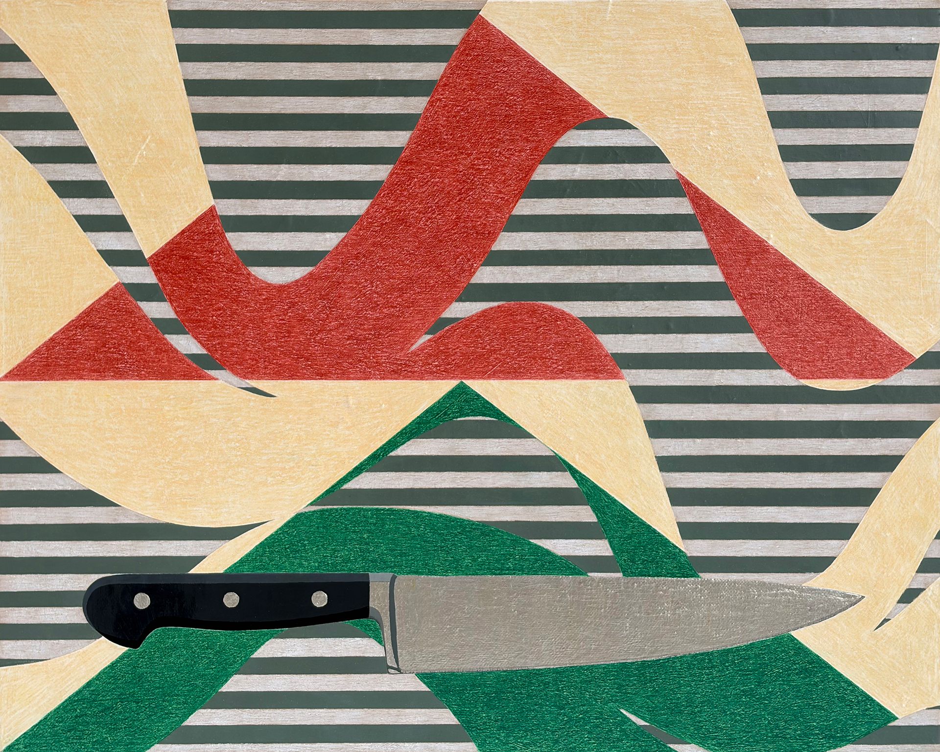 Алексей Жиляев (Авторская графика - 
                  50 x 40 см) Нож на холсте