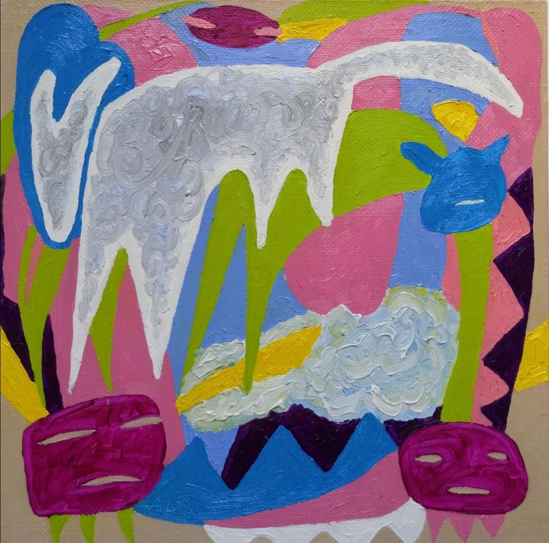 Анна Сави (АСА) (Картина, живопись - 
                  40 x 40 см) Лис